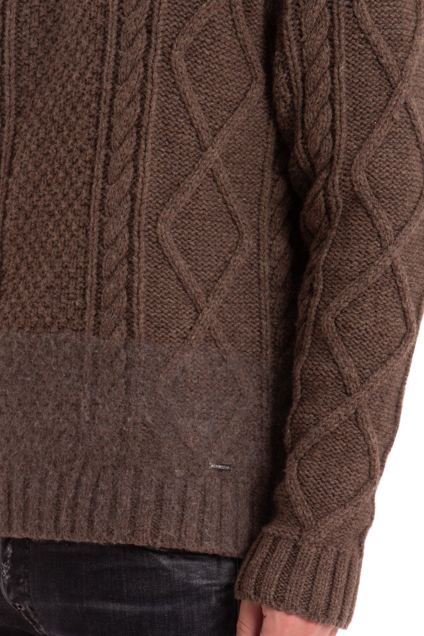 DSQUARED2 Cable Knit Wool Sweater 