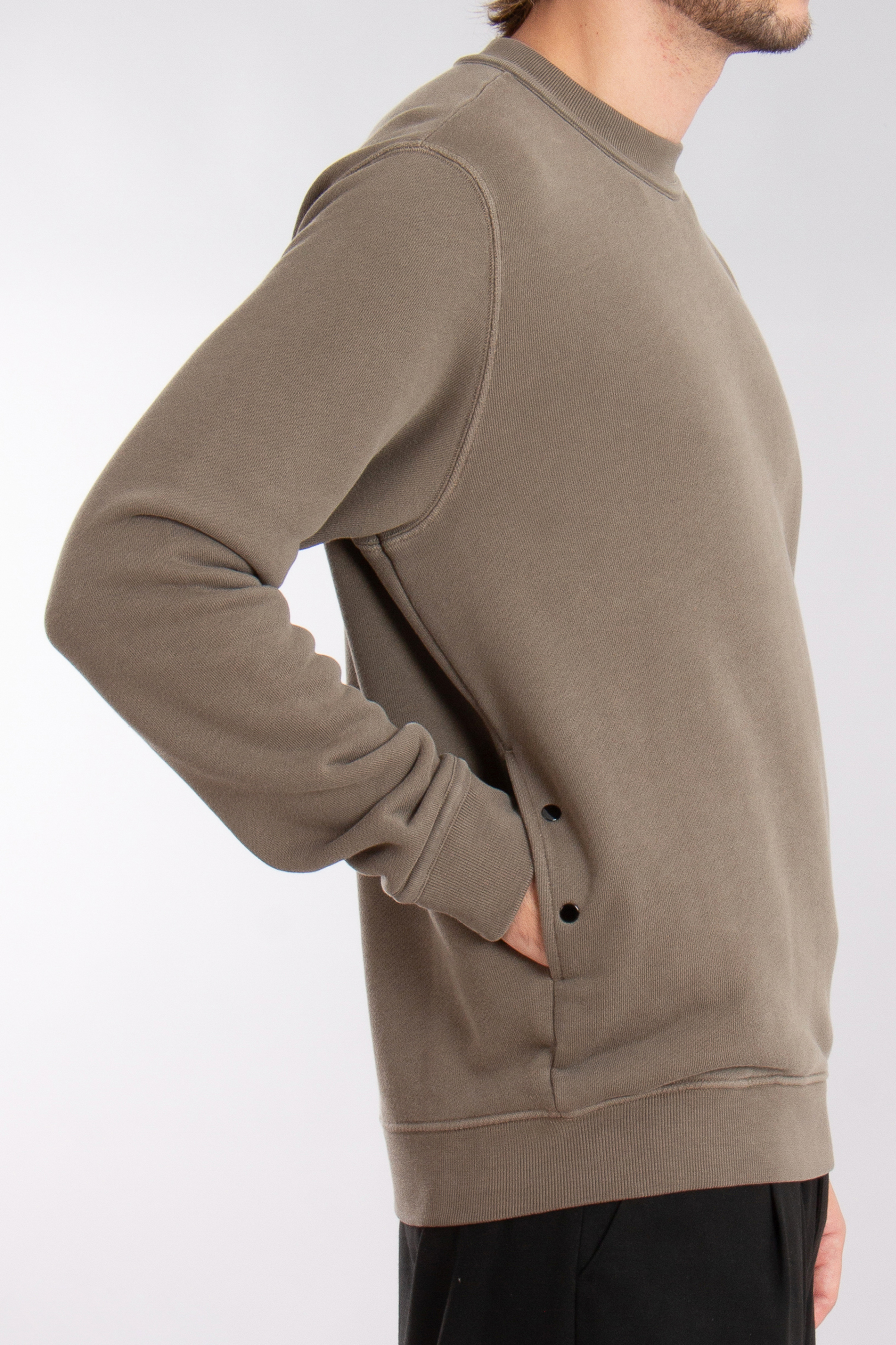 STONE ｜ (OLD Effect Cotton Diagonal Fleece Sweat Black Organic Diagonal Fleece Old Effect Hoodie by Stone