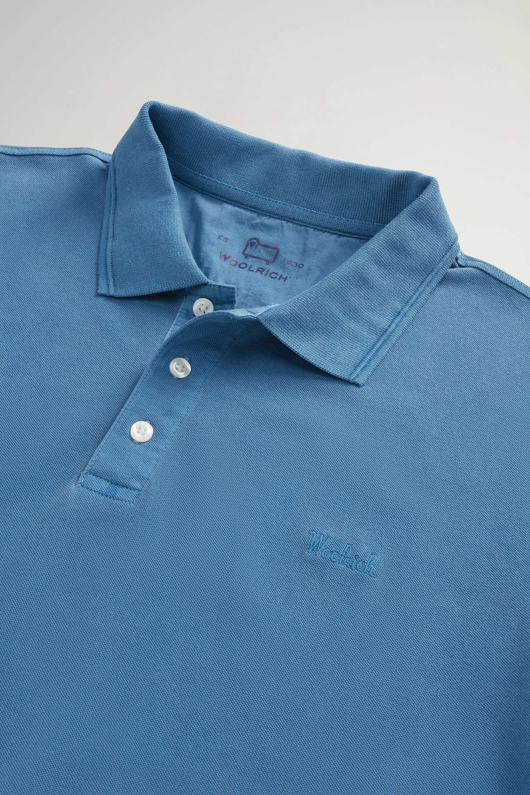 WOOLRICH Slim Fit Stretch Cotton Piqué Polo Shirt Mackinack WOOLRICH Slim Fit Stretch Cotton Piqué Polo Shirt Mackinack