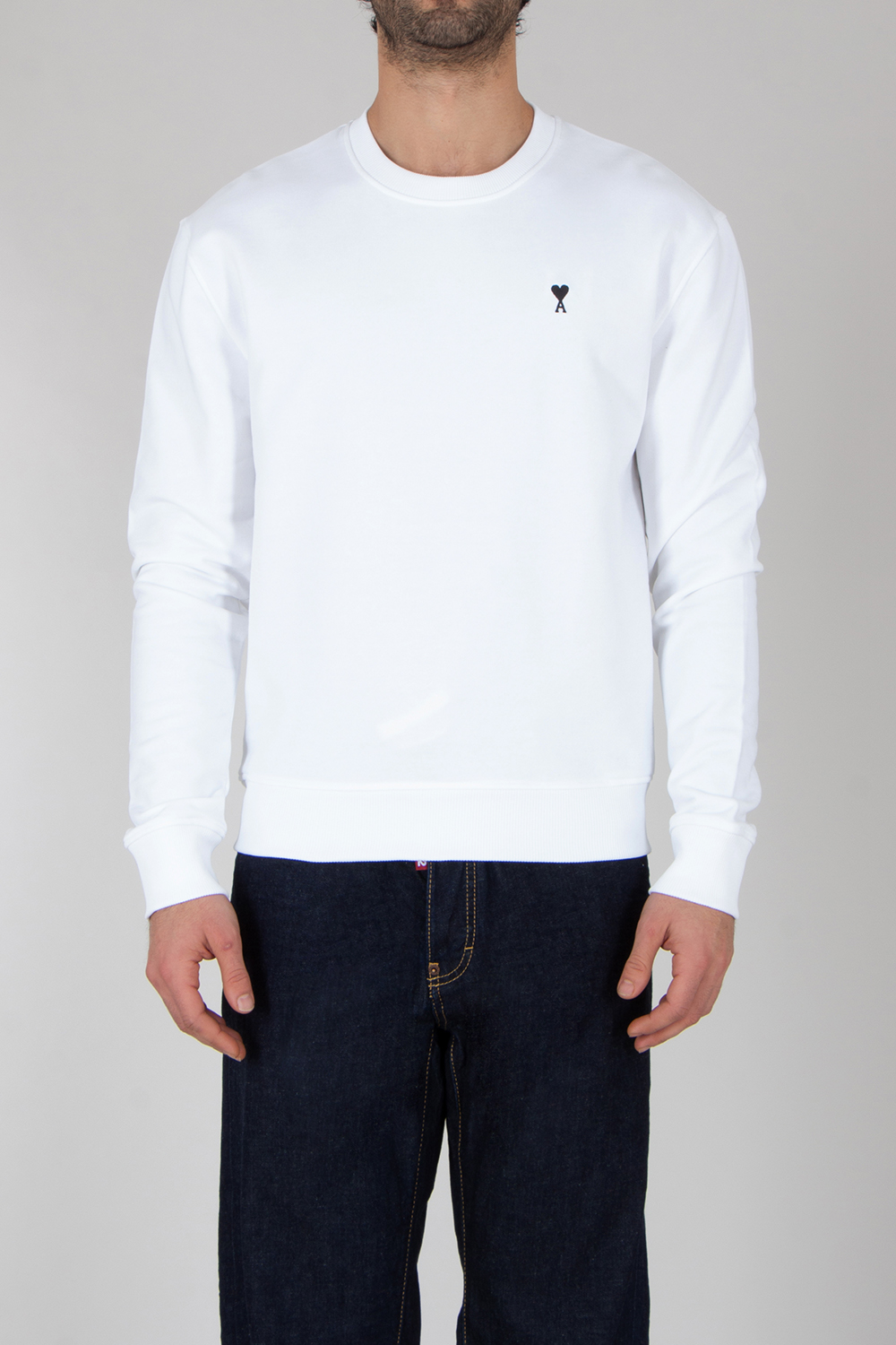 AMI PARIS Classic Fit Ami De Coeur Cotton Fleece Sweatshirt