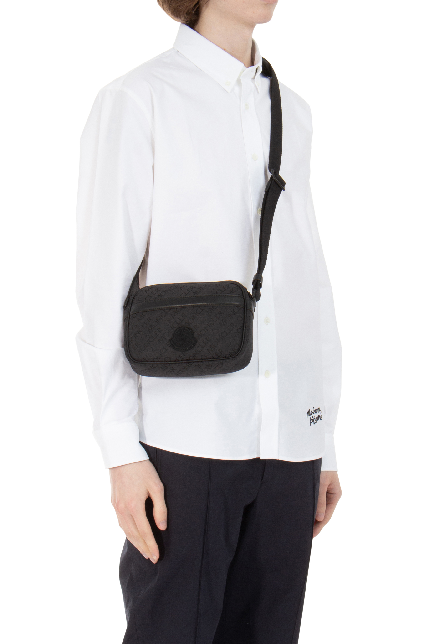 MONCLER Printed Nylon Jacquard Tech Crossbody Bag MONCLER Printed Nylon Jacquard Tech Crossbody Bag