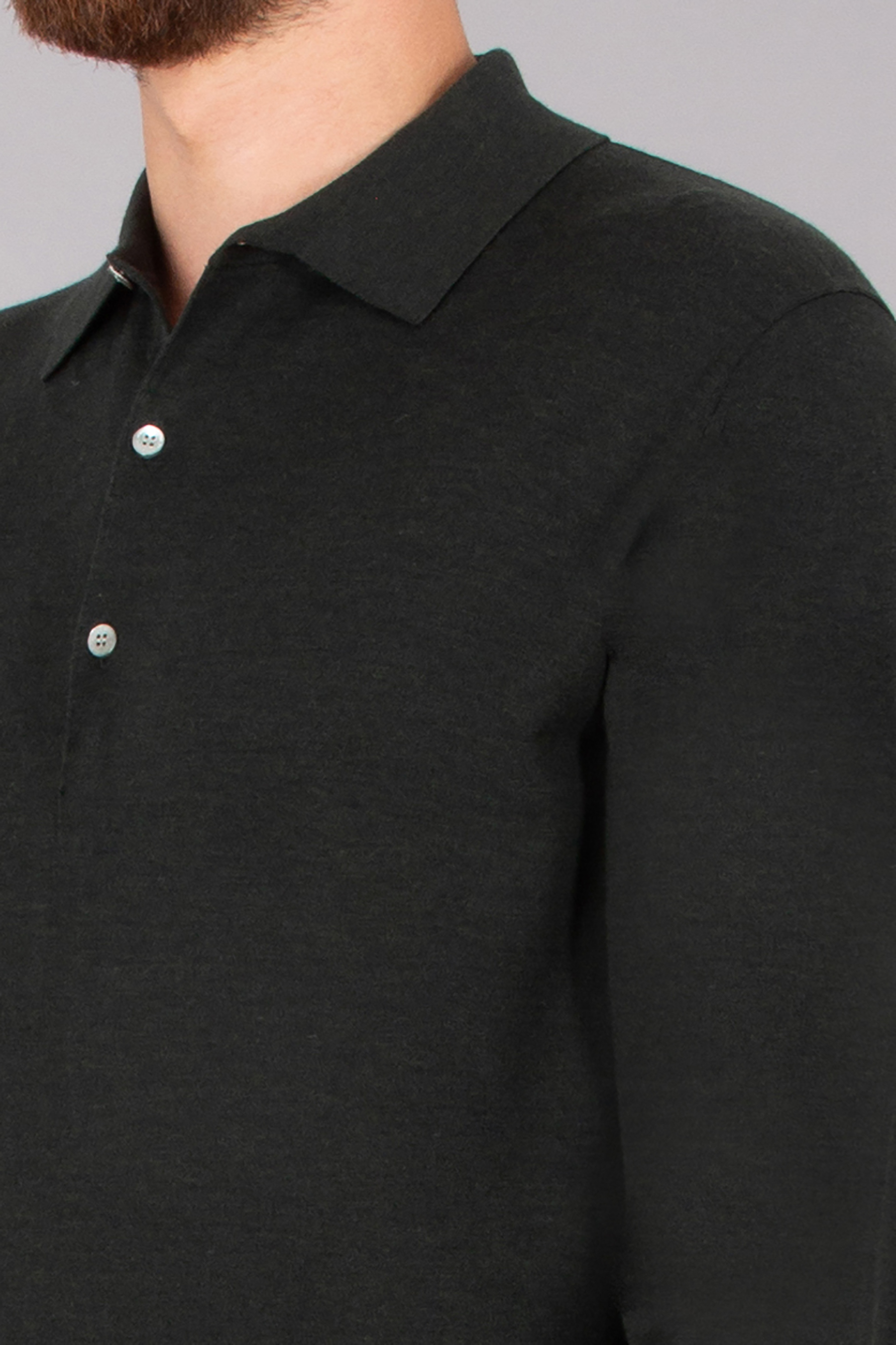 STEFAN BRANDT Regular Fit Kid Wool Long-Sleeve Knit Polo Luca Langarm, Hemd, Erwachsener, Mann, Person