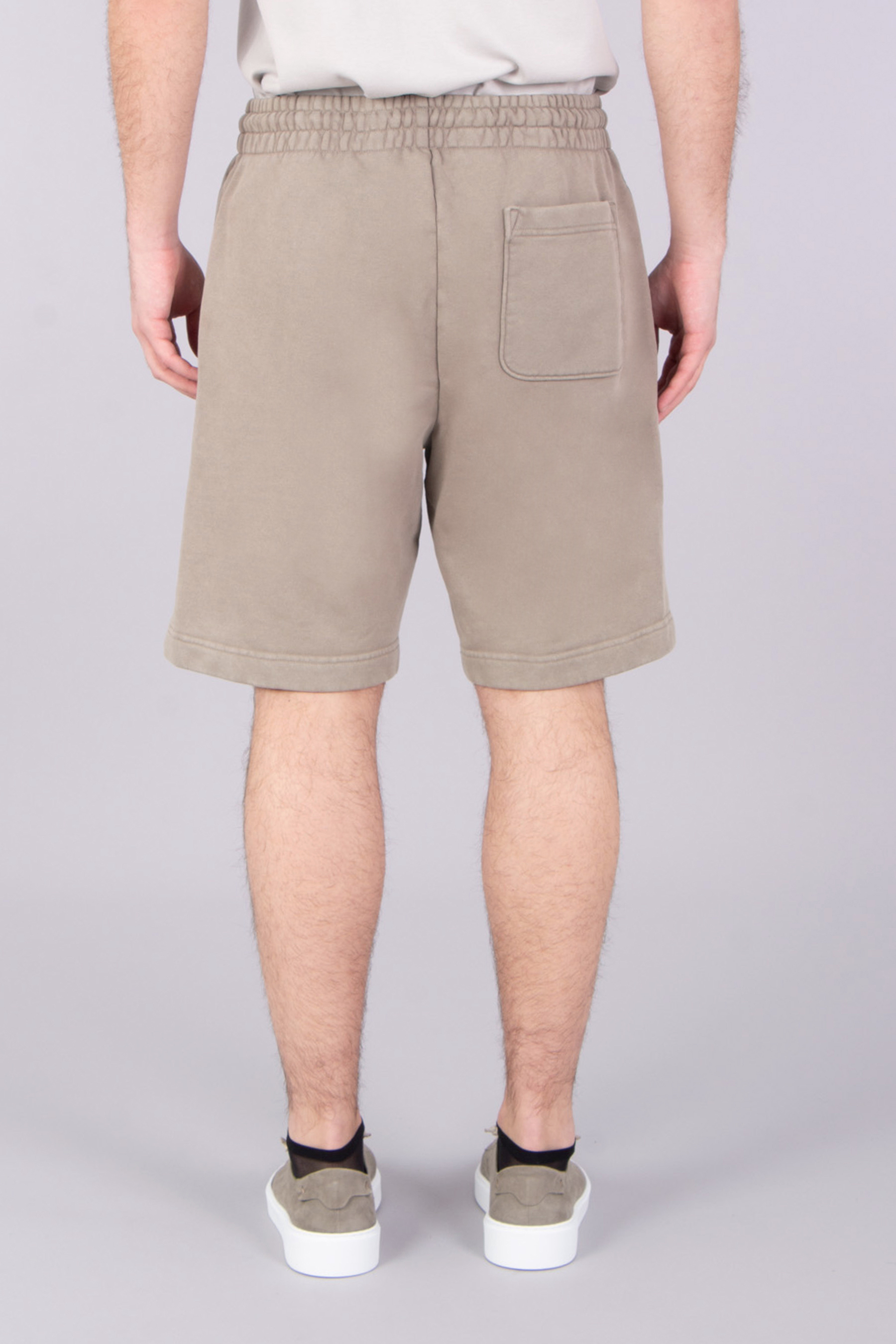 HUGO Relaxed Fit Printed Cotton French Terry Shorts Dupaly Bekleidung, Kurze Hosen, Khaki, Schuh, Person