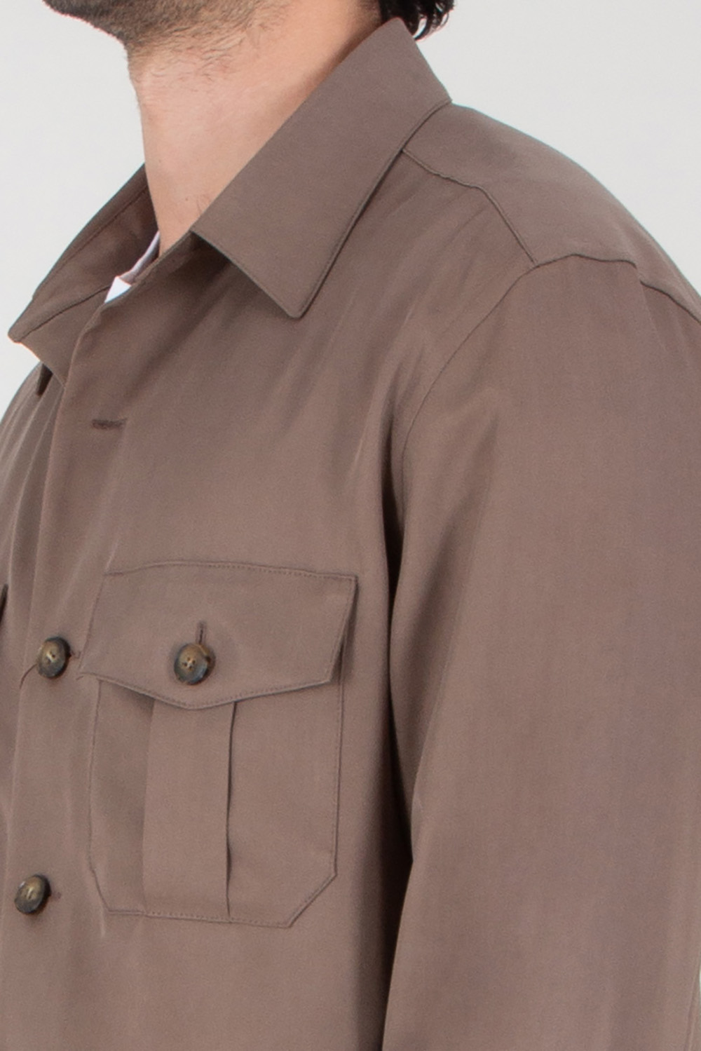 CANALI Regular Fit Lyocell Shirt Jacket