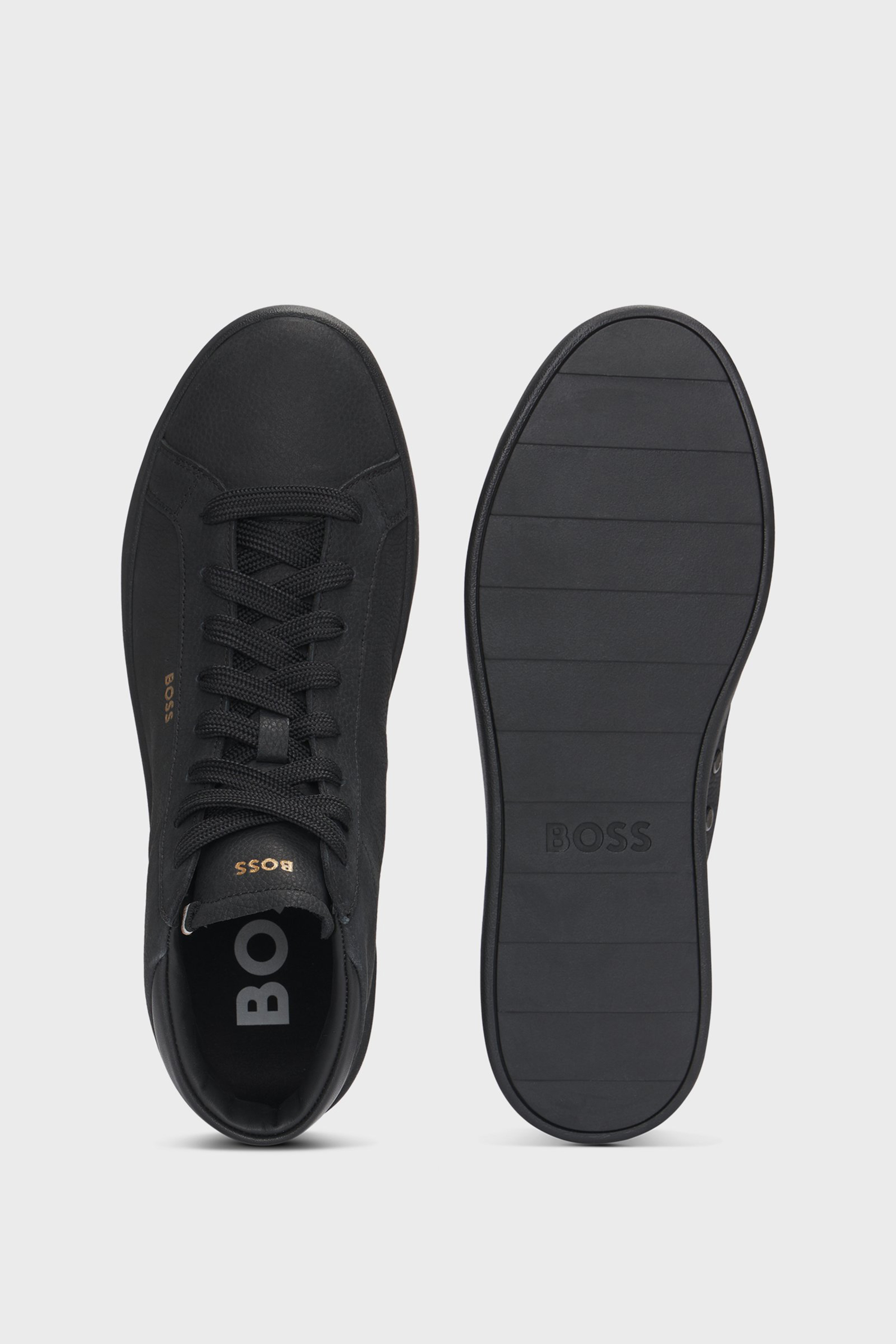 BOSS High Top Grained Leather Sneakers Belwar BOSS High Top Grained Leather Sneakers Belwar