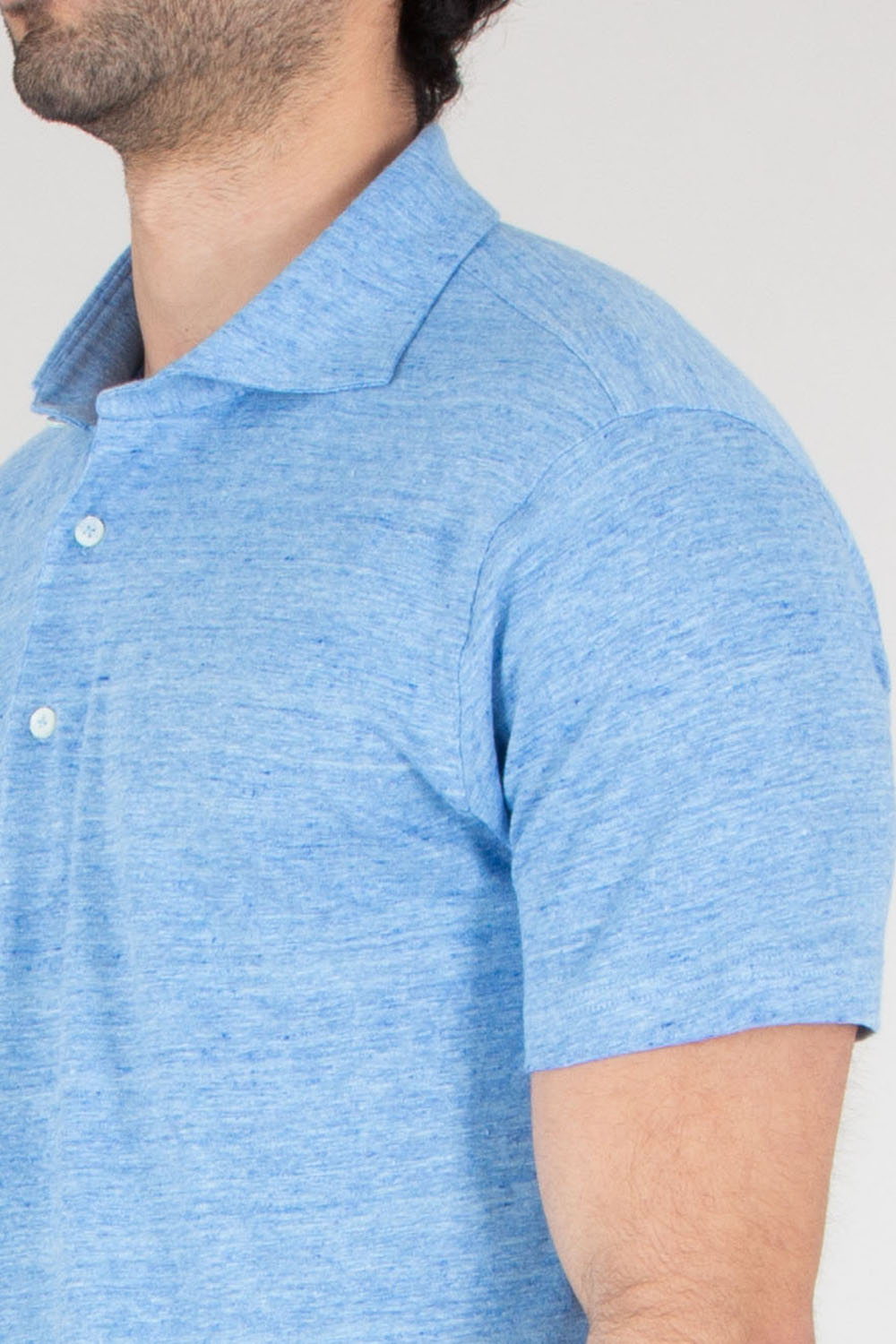 STEFAN BRANDT Regular Fit Linen Stretch Jersey Polo Shirt Laurin