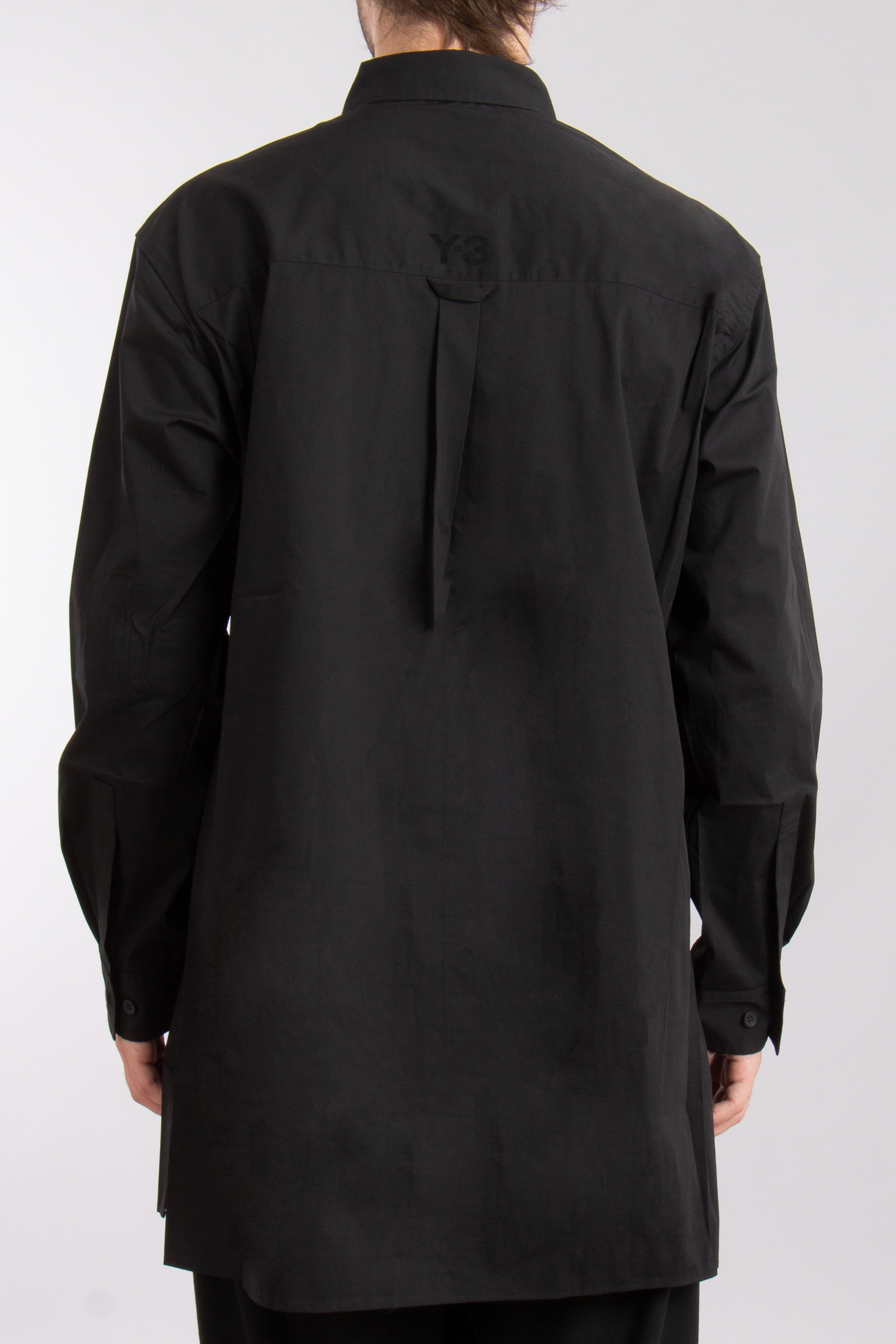 Y-3 Oversized Cotton Blend Stretch Overshirt Y-3 Oversized Cotton Blend Stretch Overshirt