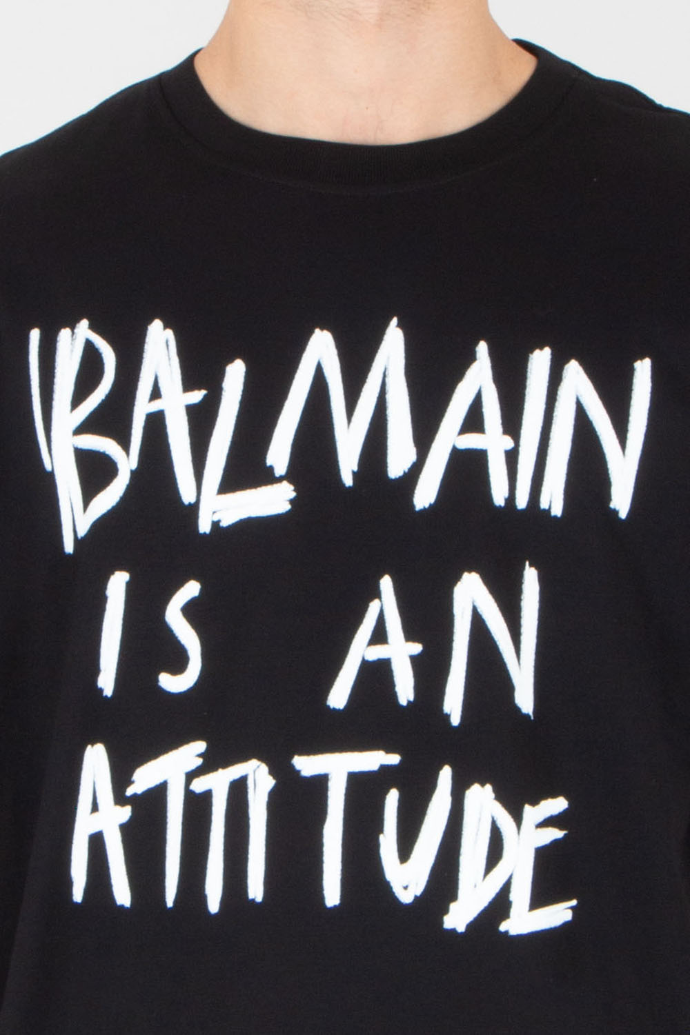 BALMAIN Regular Fit Printed Organic Cotton Jersey T-Shirt