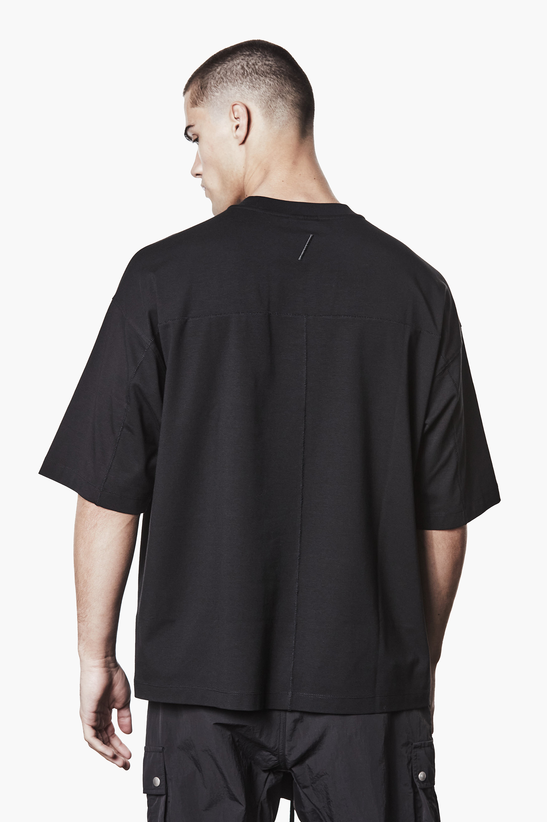 THOM KROM Oversized Fit Cotton-Modal Stretch Jersey T-Shirt T-shirt, Ärmel, Erwachsener, Mann, Person