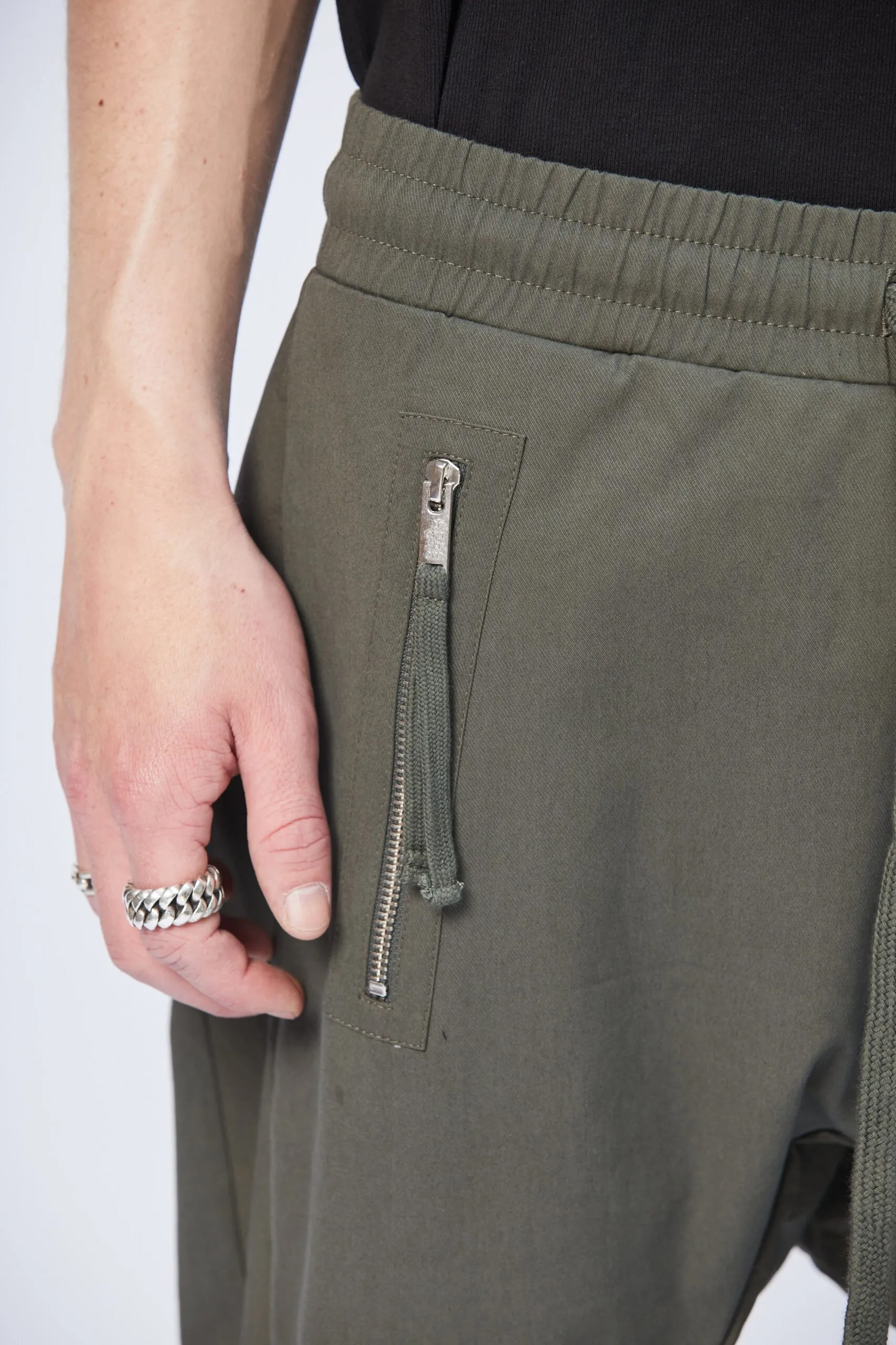 THOM KROM Drop Crotch Nylon Stretch Pants THOM KROM Drop Crotch Nylon Stretch Pants