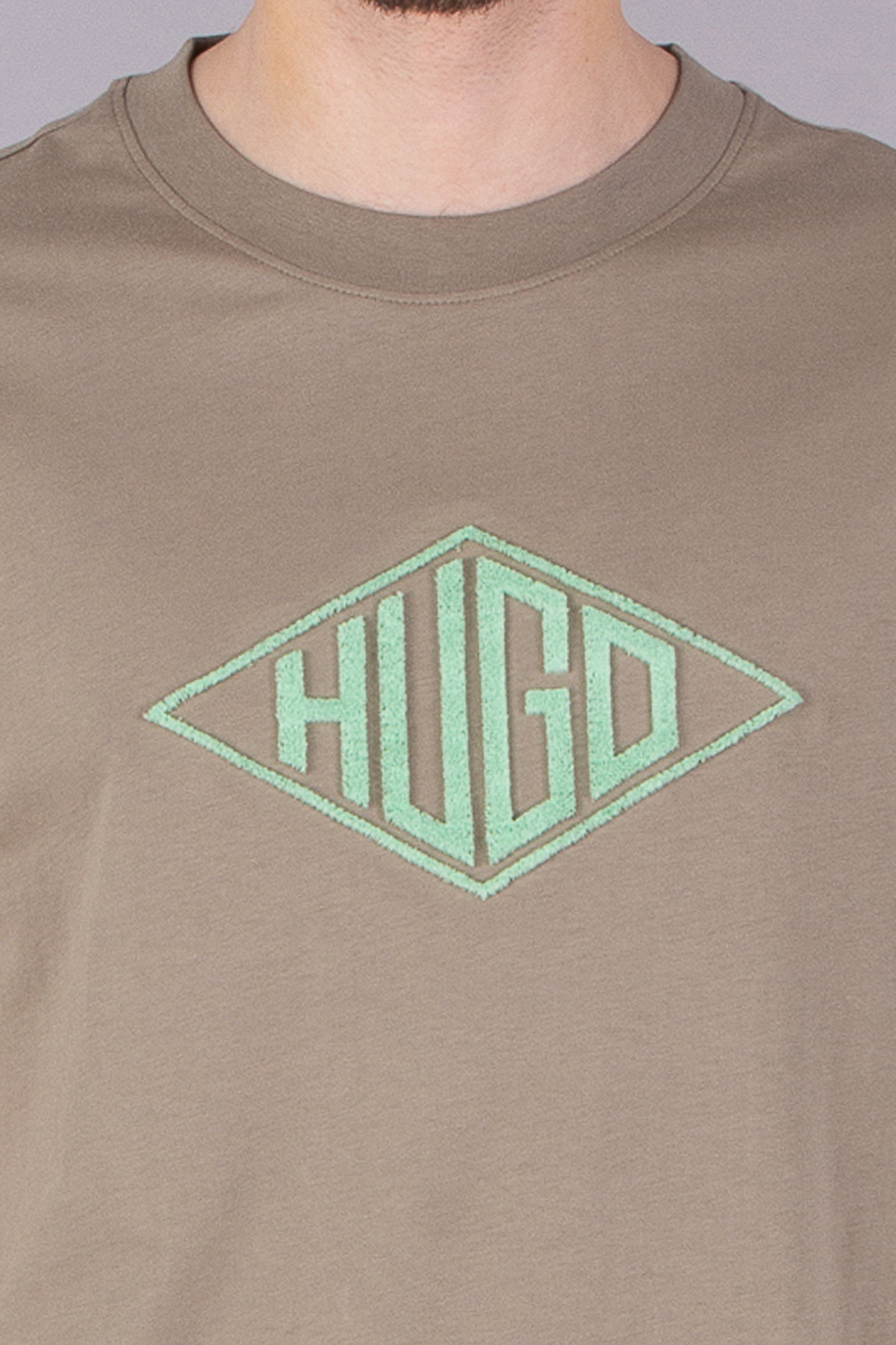 HUGO Regular Fit Embroiered Cotton Jersey T-Shirt Dalendi HUGO Regular Fit Embroiered Cotton Jersey T-Shirt Dalendi