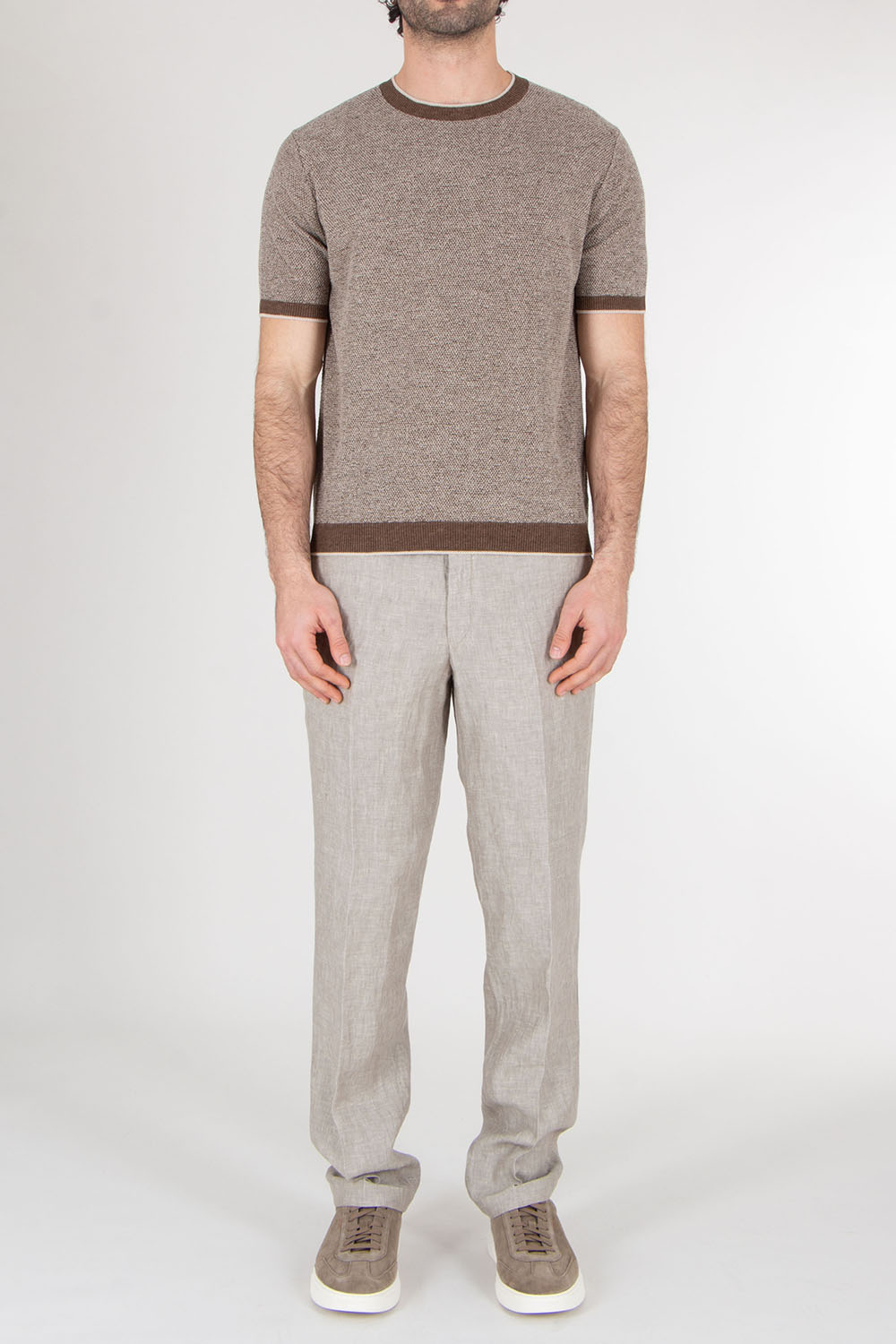 CANALI Regular Fit Knit T-Shirt   