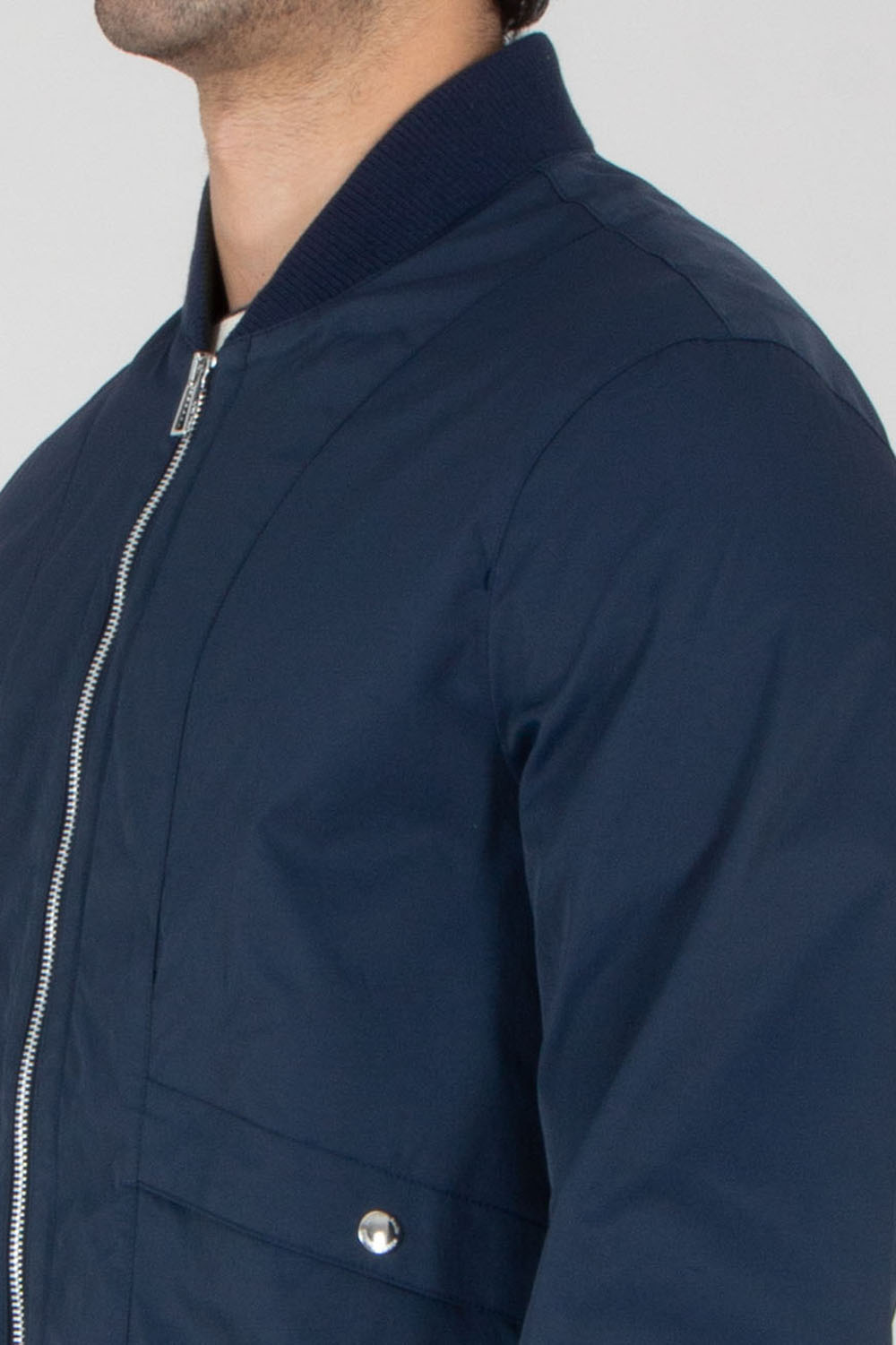 PAUL SMITH Regular Fit Technical Nylon-Cotton Stretch Blend Bomber Jacket