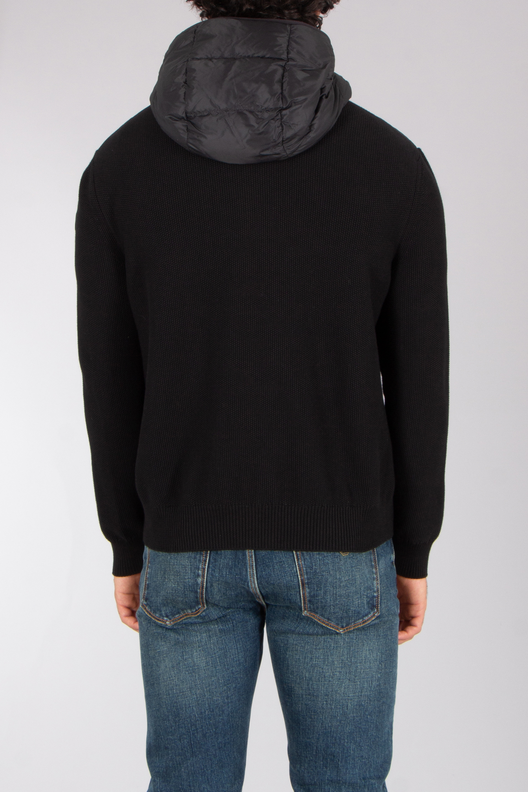 MONCLER Regular Fit Down Padded Cotton Hooded Cardigan Langarm, Pullover, Sweatshirt, Kapuzenpulli, Hosen