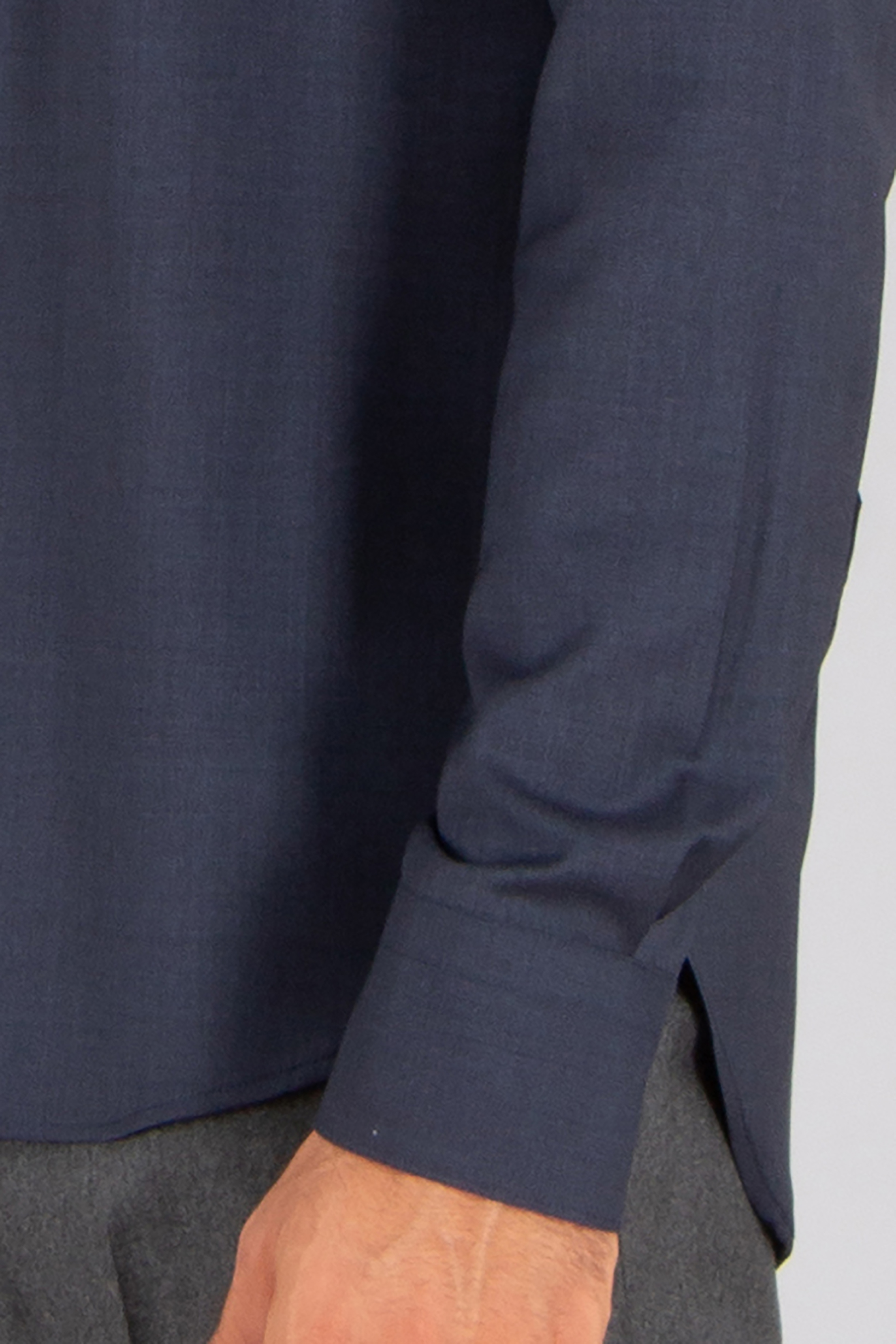 CANALI Regular Fit Wool Shirt Langarm, Hosen, Blazer, Mann, Person