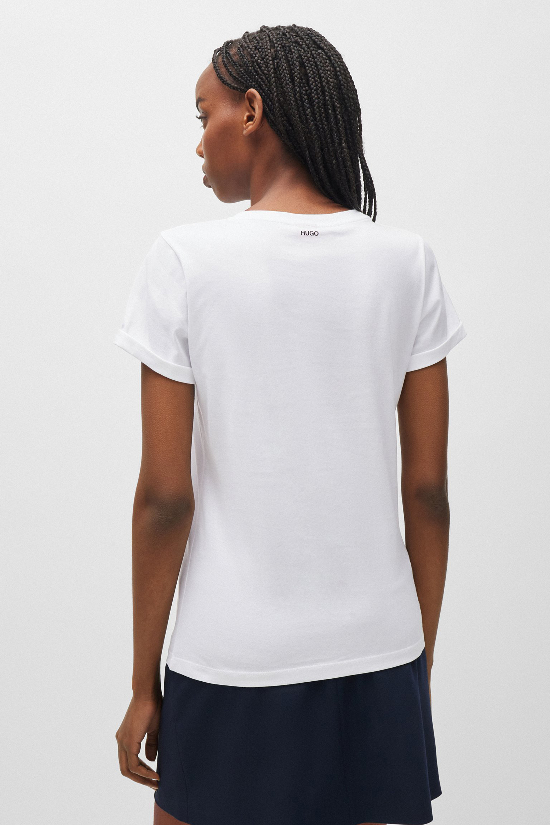 HUGO Slim Fit Cotton Jersey T-Shirt The Plain Tee HUGO Slim Fit Cotton Jersey T-Shirt The Plain Tee