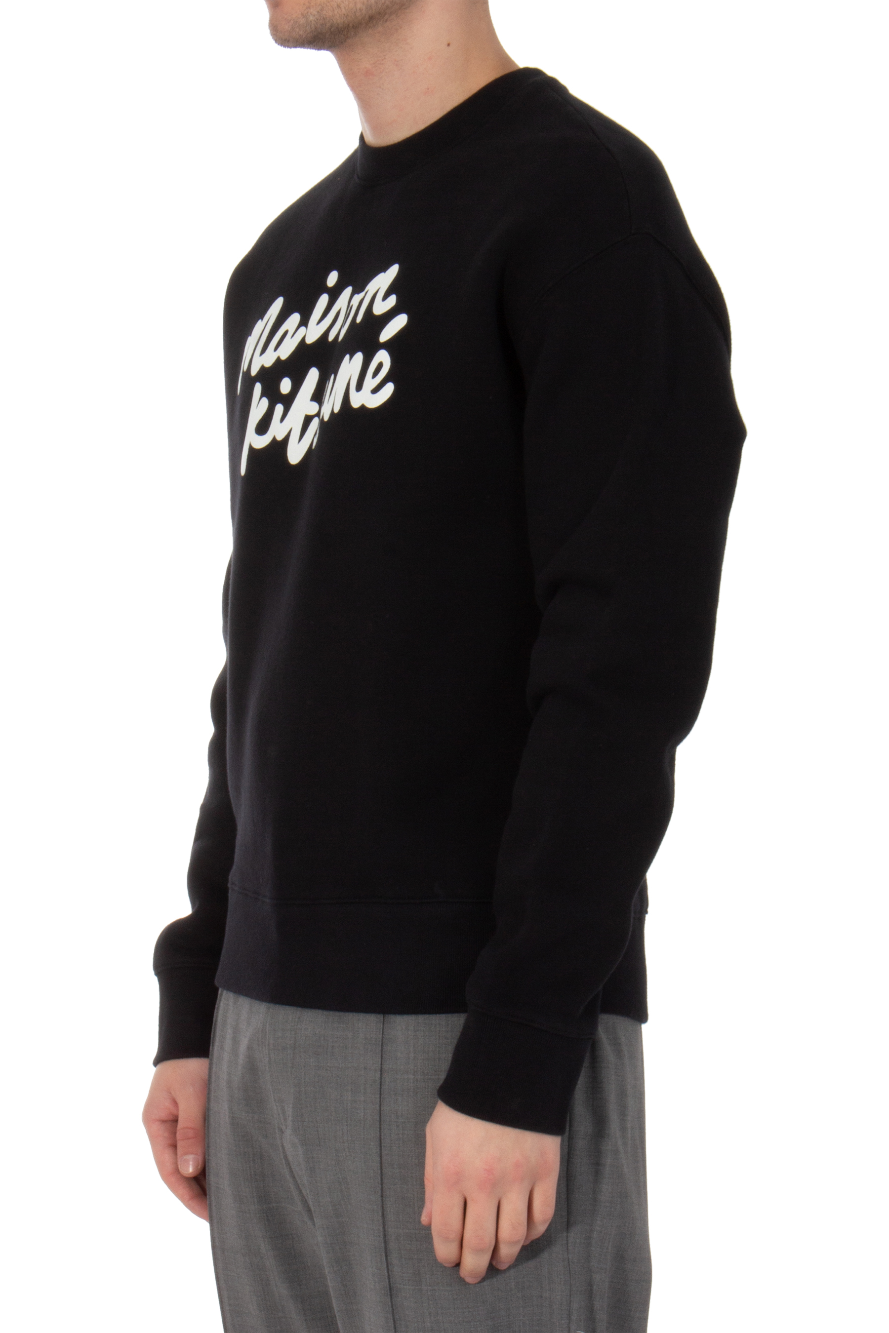 MAISON KITSUNÉ Handwriting Comfort Cotton Sweatshirt MAISON KITSUNÉ Handwriting Comfort Cotton Sweatshirt