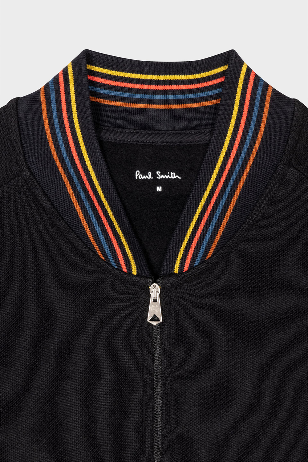 PAUL SMITH Regular Fit Artist Stripe Rib Cotton Fleece Zip Lounge Top
