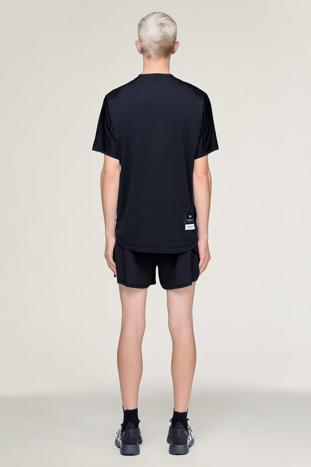 Y-3 Slim Fit Pleated Nylon Stretch Running Shorts