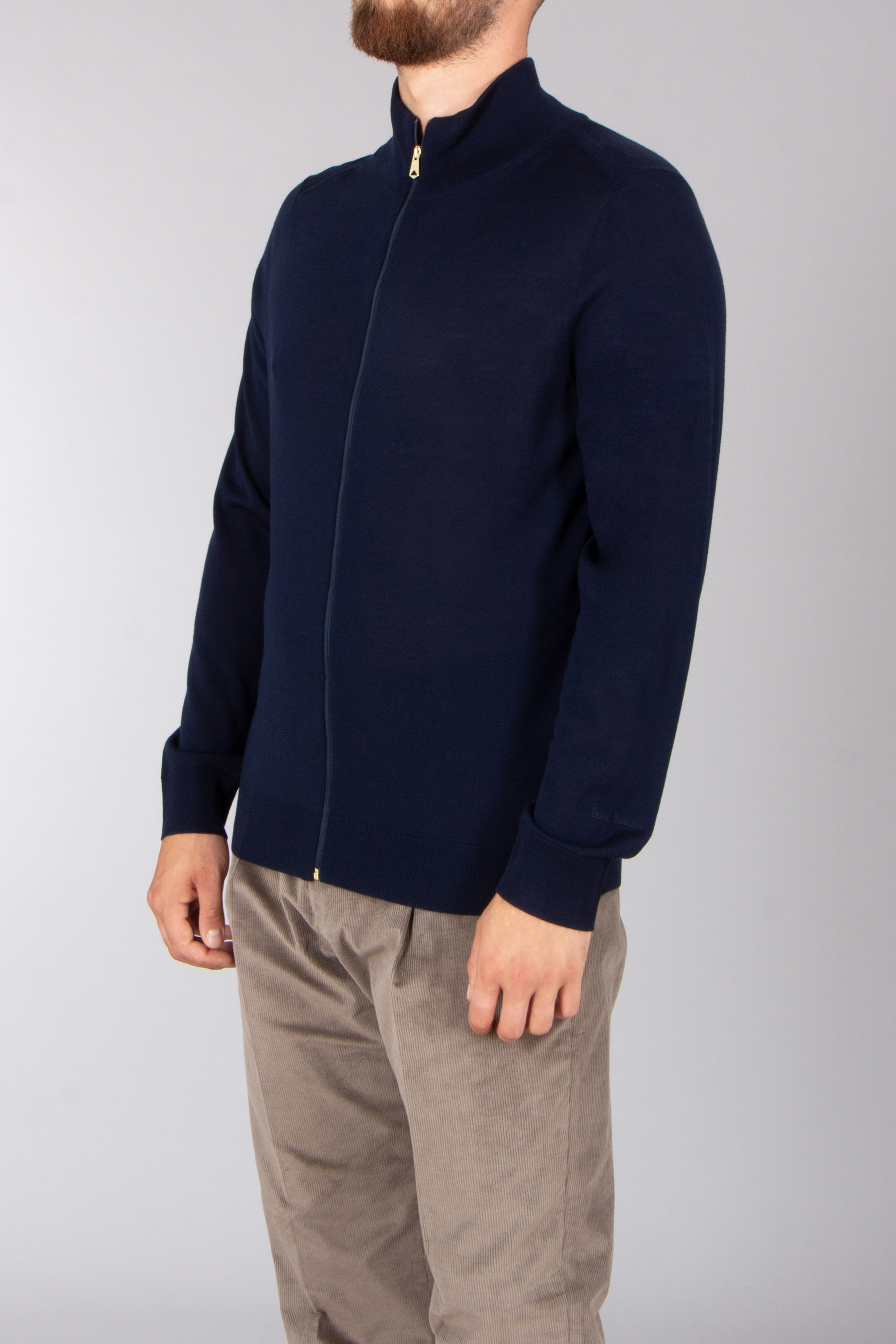 PAUL SMITH Classic Fit Wool Full-Zip Cardigan Vlies, Mantel, Jacke, Langarm, Pullover