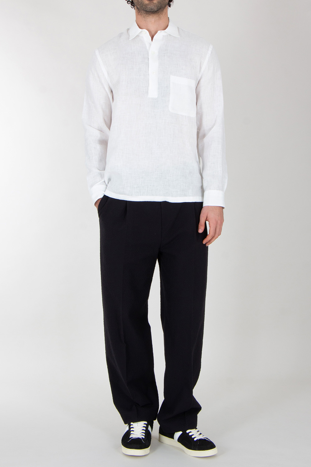 VAN LAACK Relaxed Fit Linen Tunic Shirt Reines