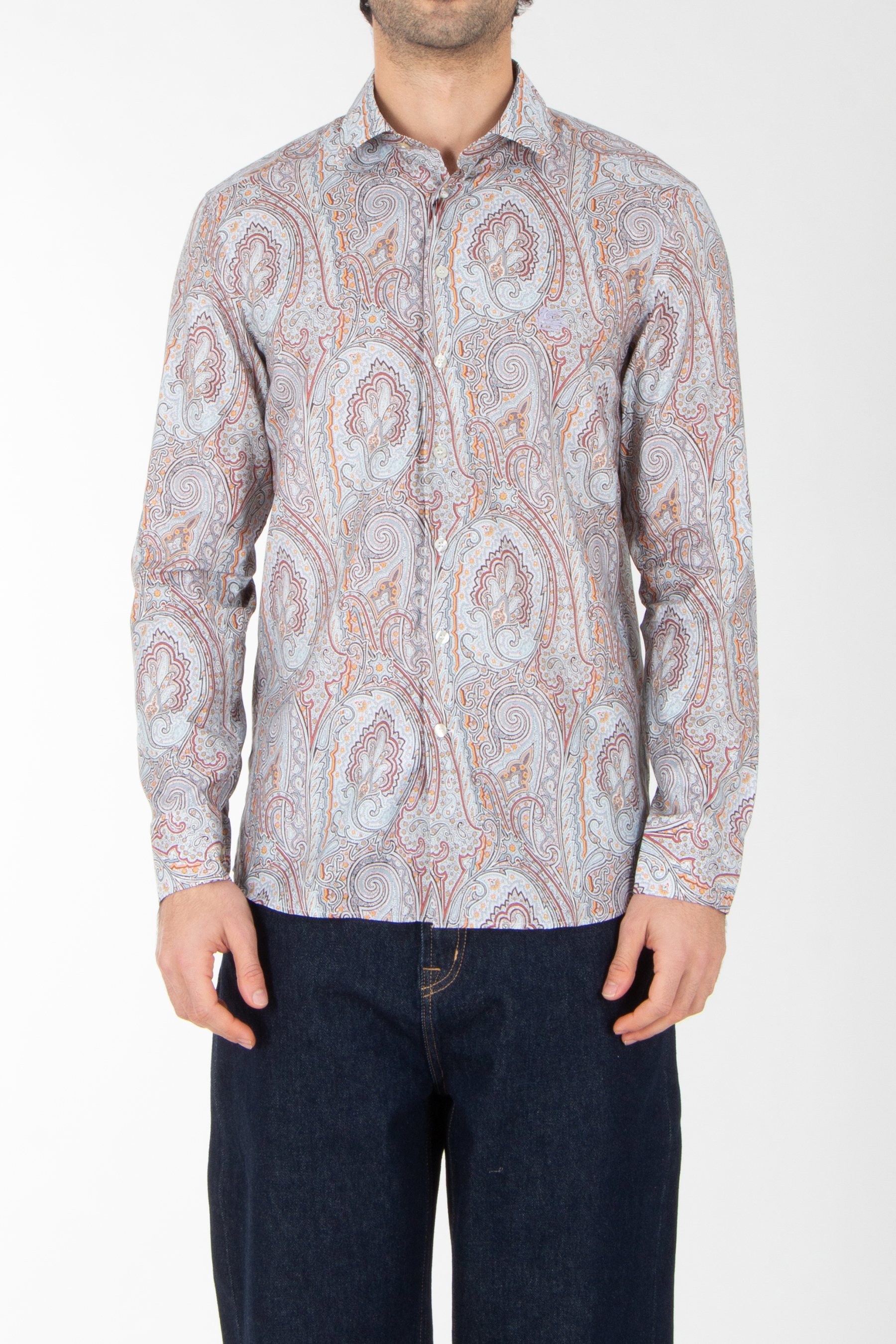 Muster, Jeanshose, Hemd, Paisley, Person