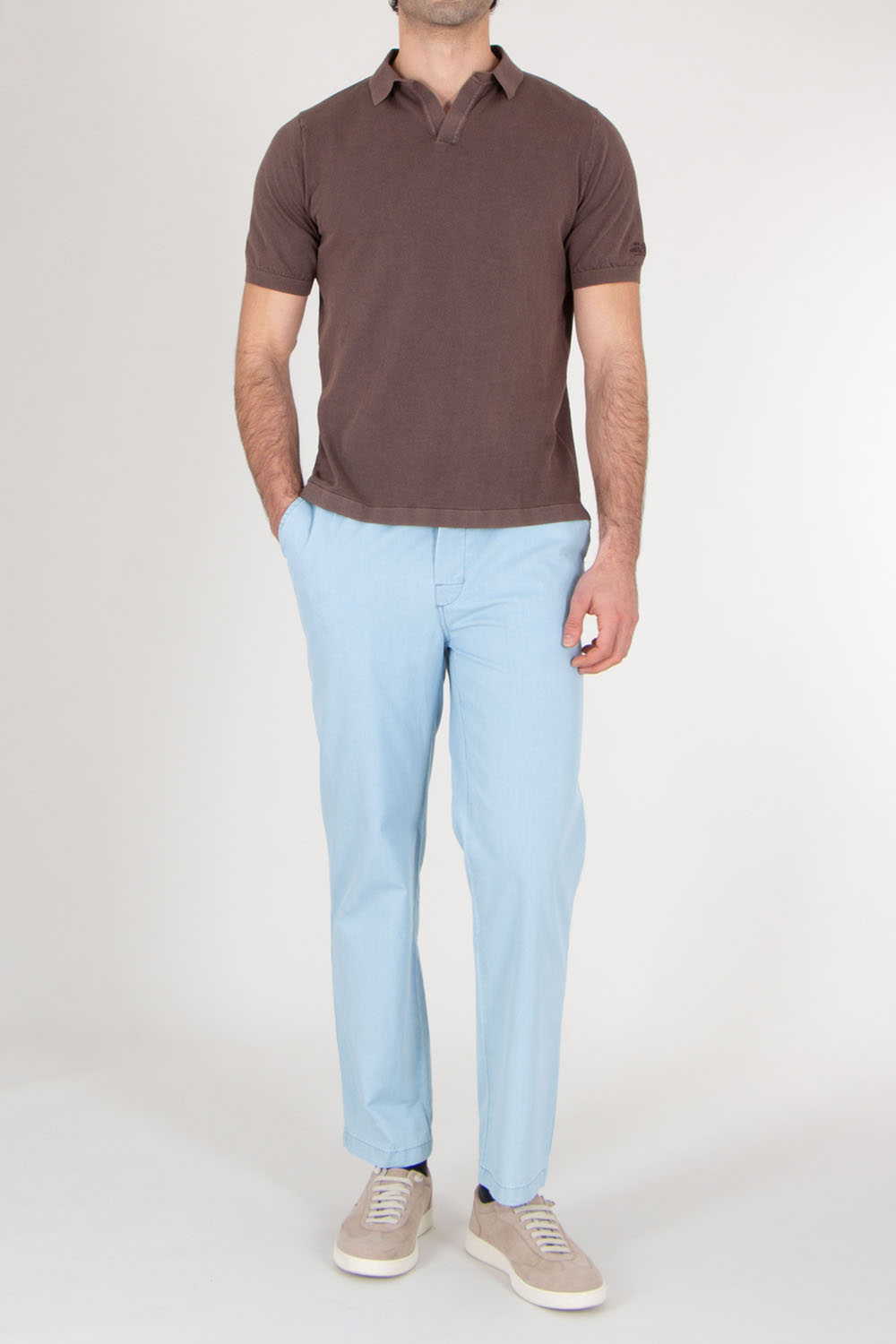 MC 2 SAINT BARTH Regular Fit knitted polo shirt with vintage treatment Sloan