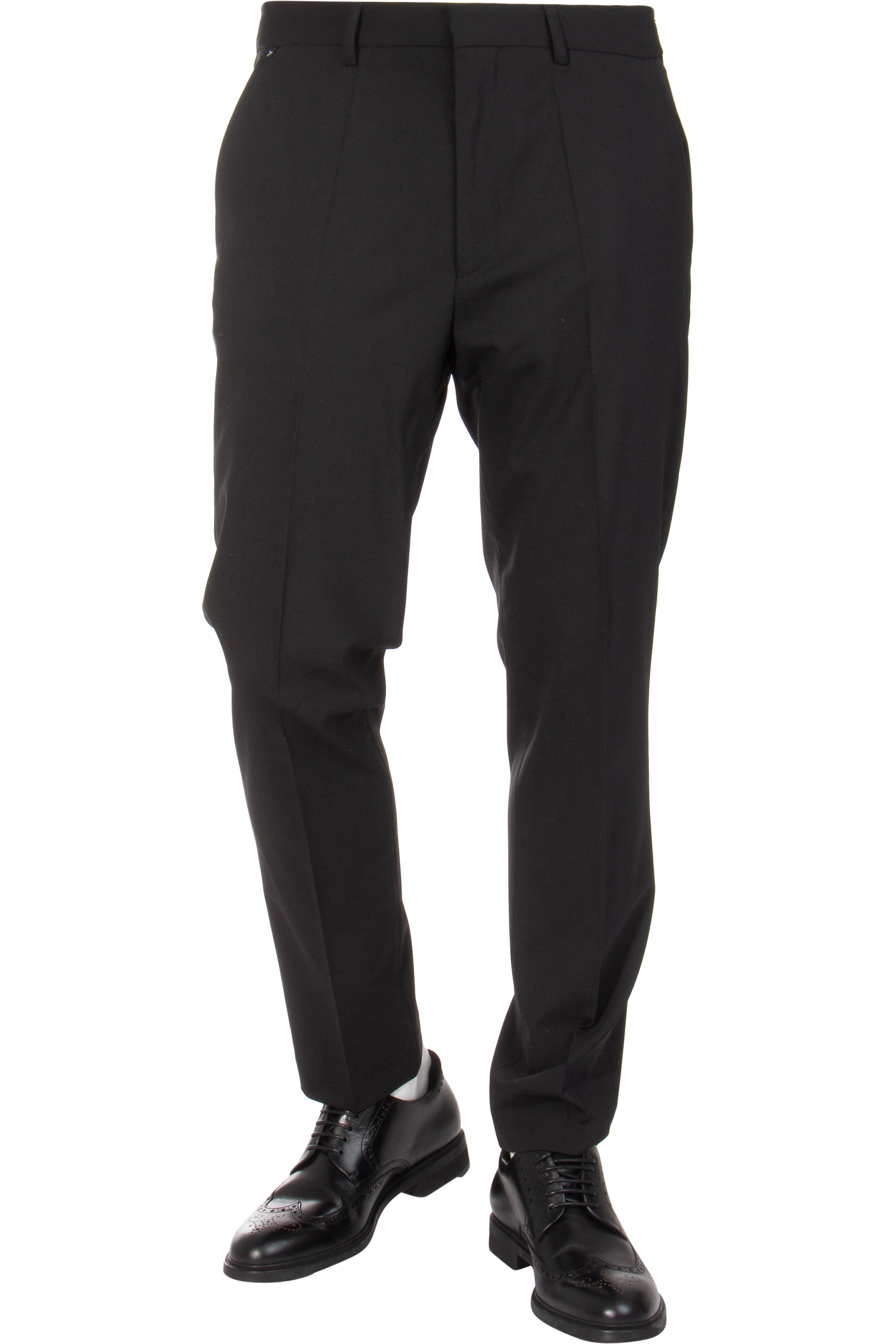 BOSS Slim Fit Virgin Wool Blend Stretch Jersey Pants P-Genius