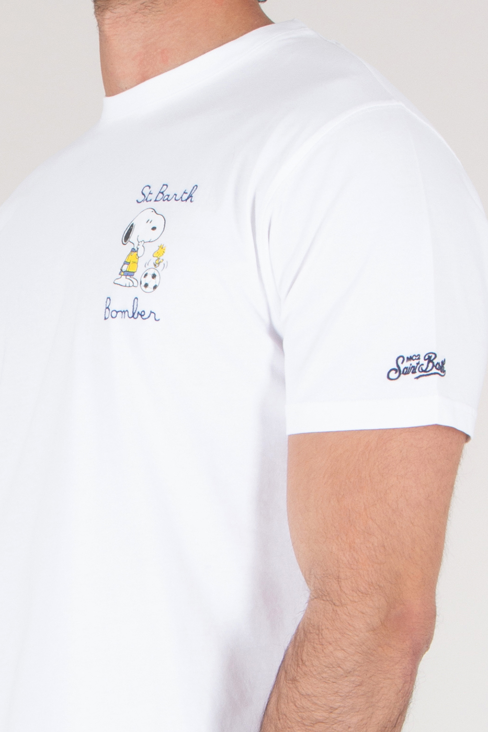MC2 SAINT BARTH Regular Fit Snoopy Print Cotton T- Shirt 