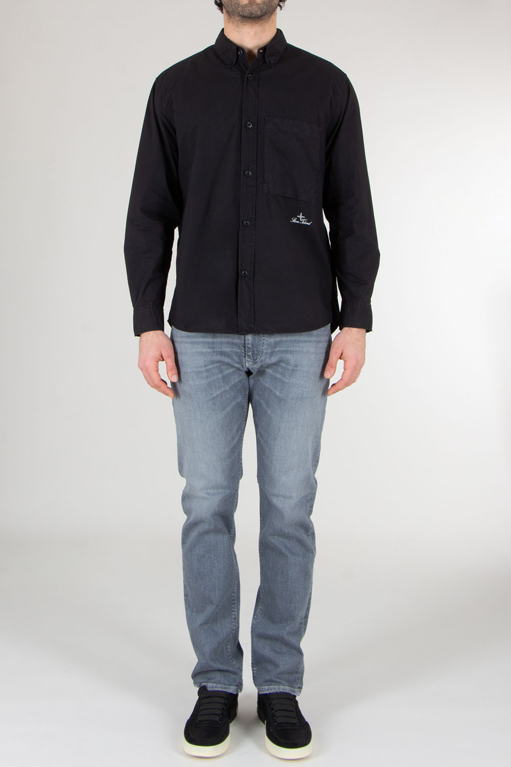 STONE ISLAND Comfort Fit Organic Cotton Oxford Button-Down Shirt