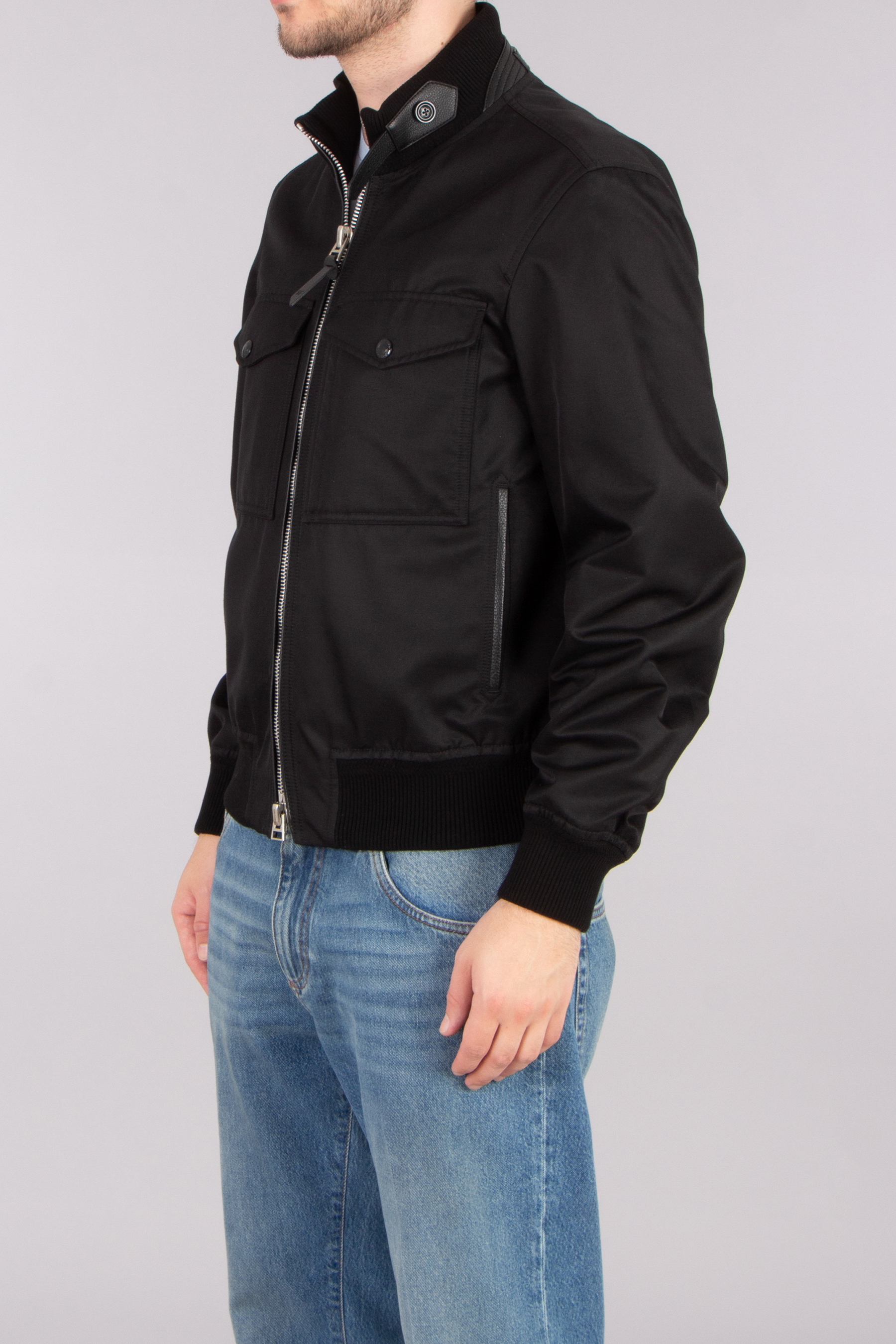 TOM FORD Regular Fit Cotton-Silk Twill Bomber Jacket TOM FORD Regular Fit Cotton-Silk Twill Bomber Jacket