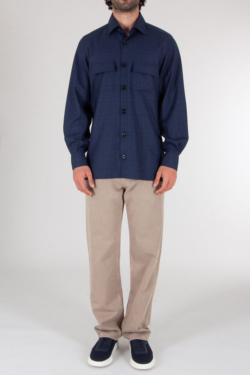 KITON Relaxed Fit Virgin Wool Overshirt