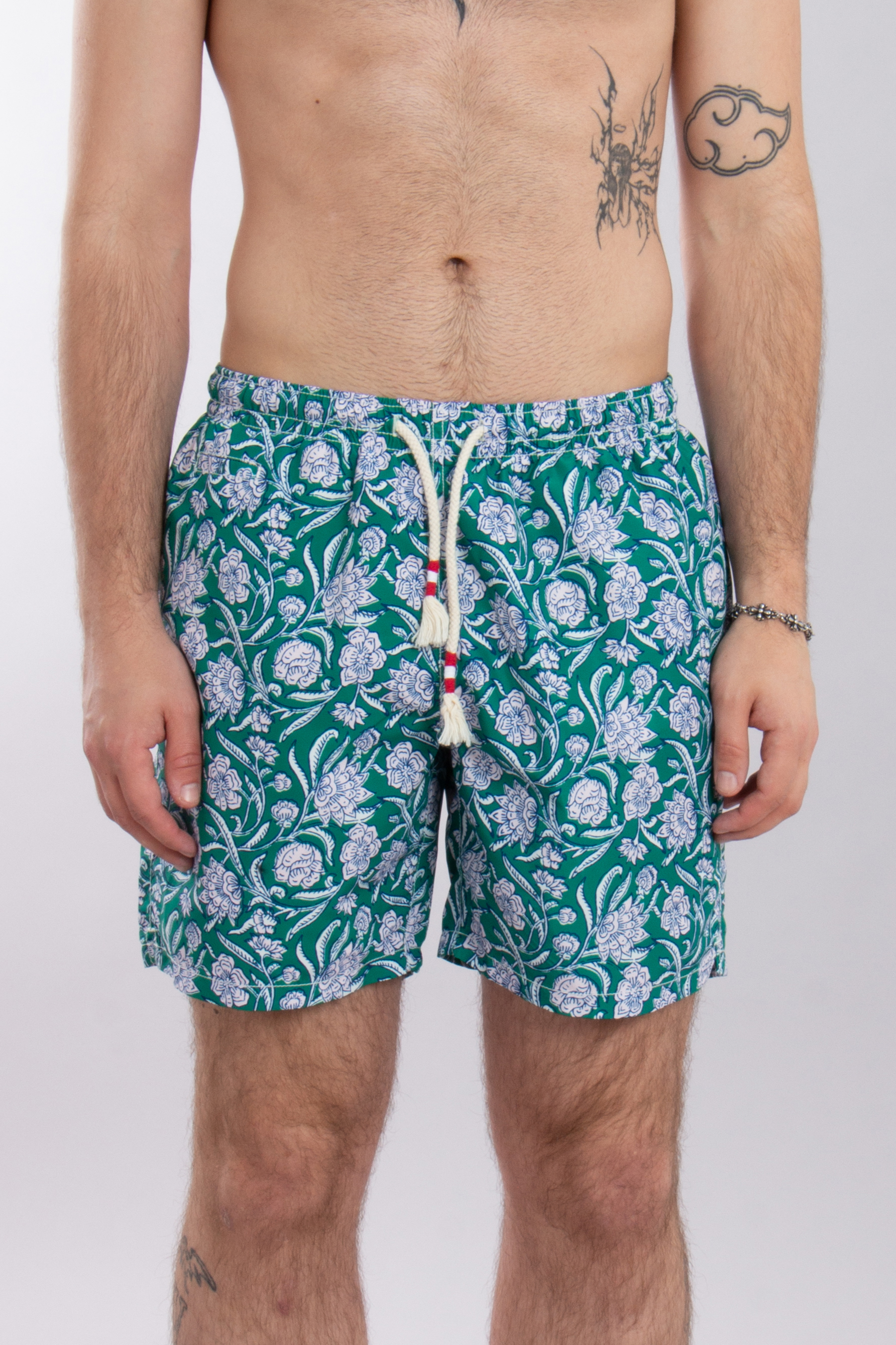 MC 2 SAINT BARTH Ajrakh Batik Print Swim Shorts Caprese 