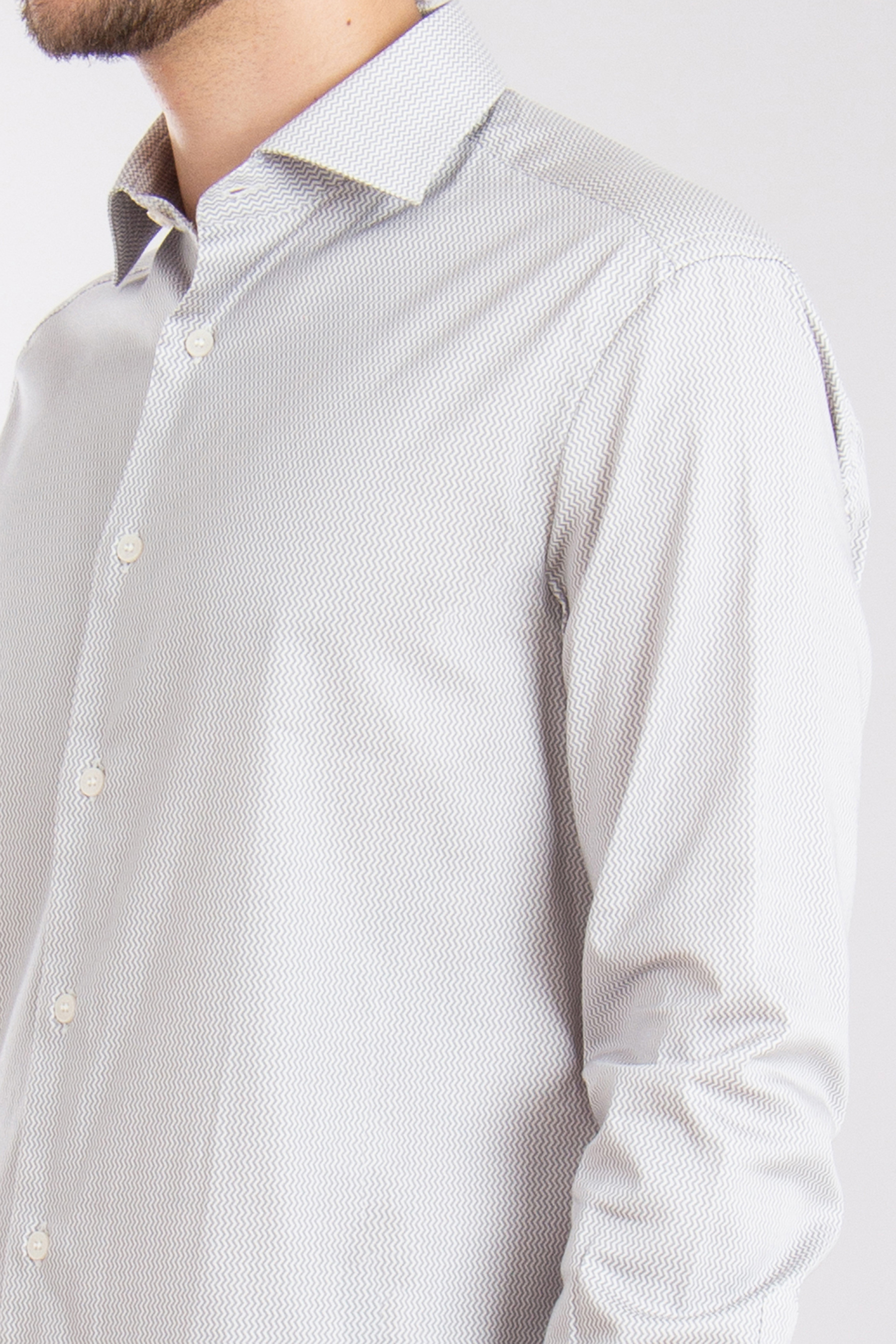 EMPORIO ARMANI Patterned Cotton Stretch Shirt EMPORIO ARMANI Patterned Cotton Stretch Shirt