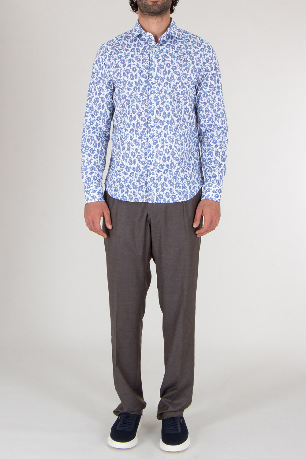 SONRISA Regular Fit Shark Collar Cotton Shirt