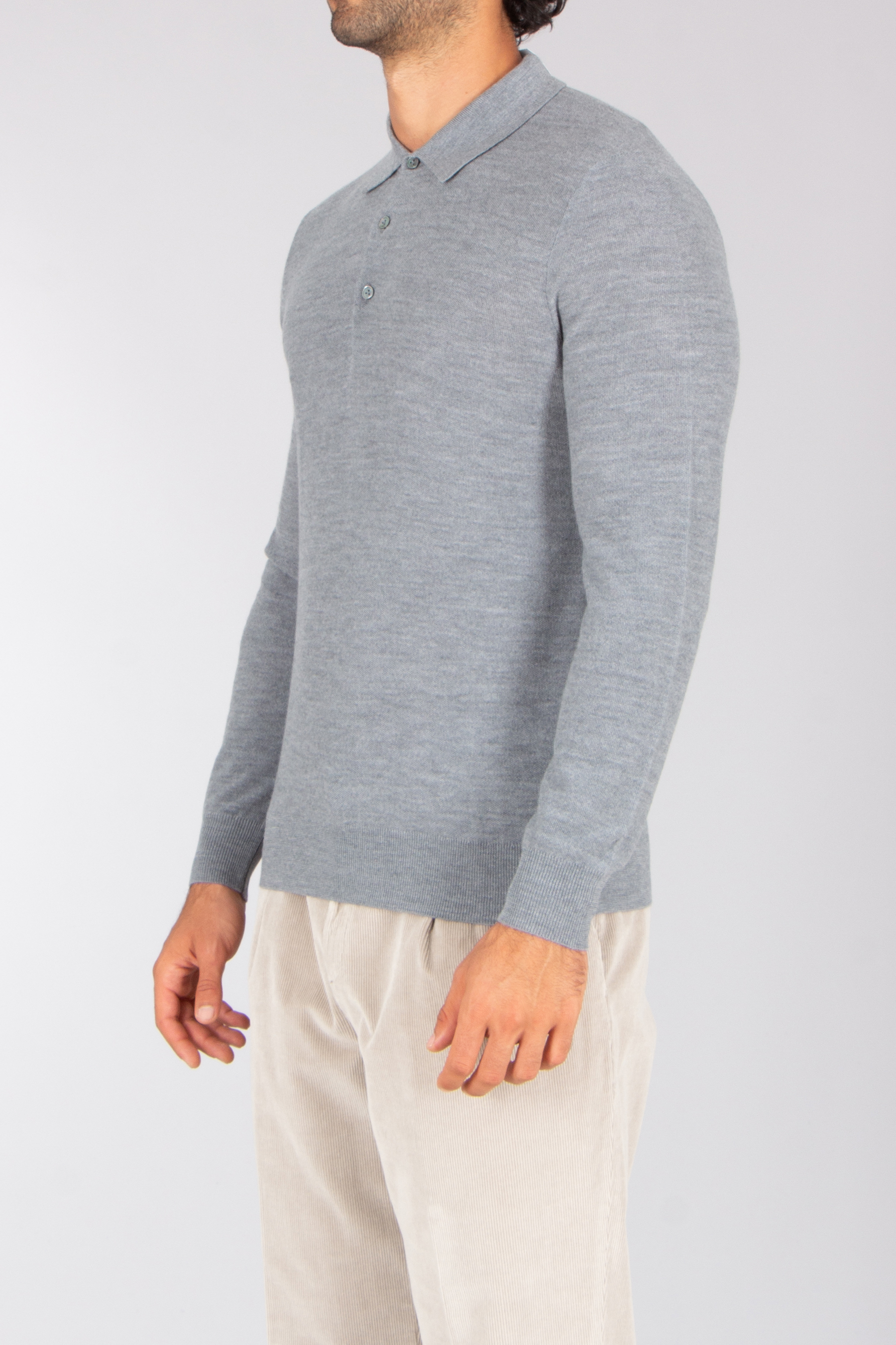 VAN LAACK Regular Fit Virgin Wool Knit Polo Sabri Bekleidung, Langarm, Ärmel, Strickwaren, Pullover