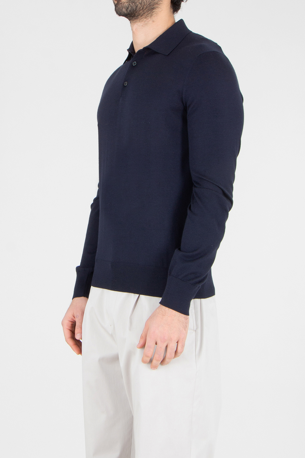 AGNONA Regular Fit Wool Knit Polo