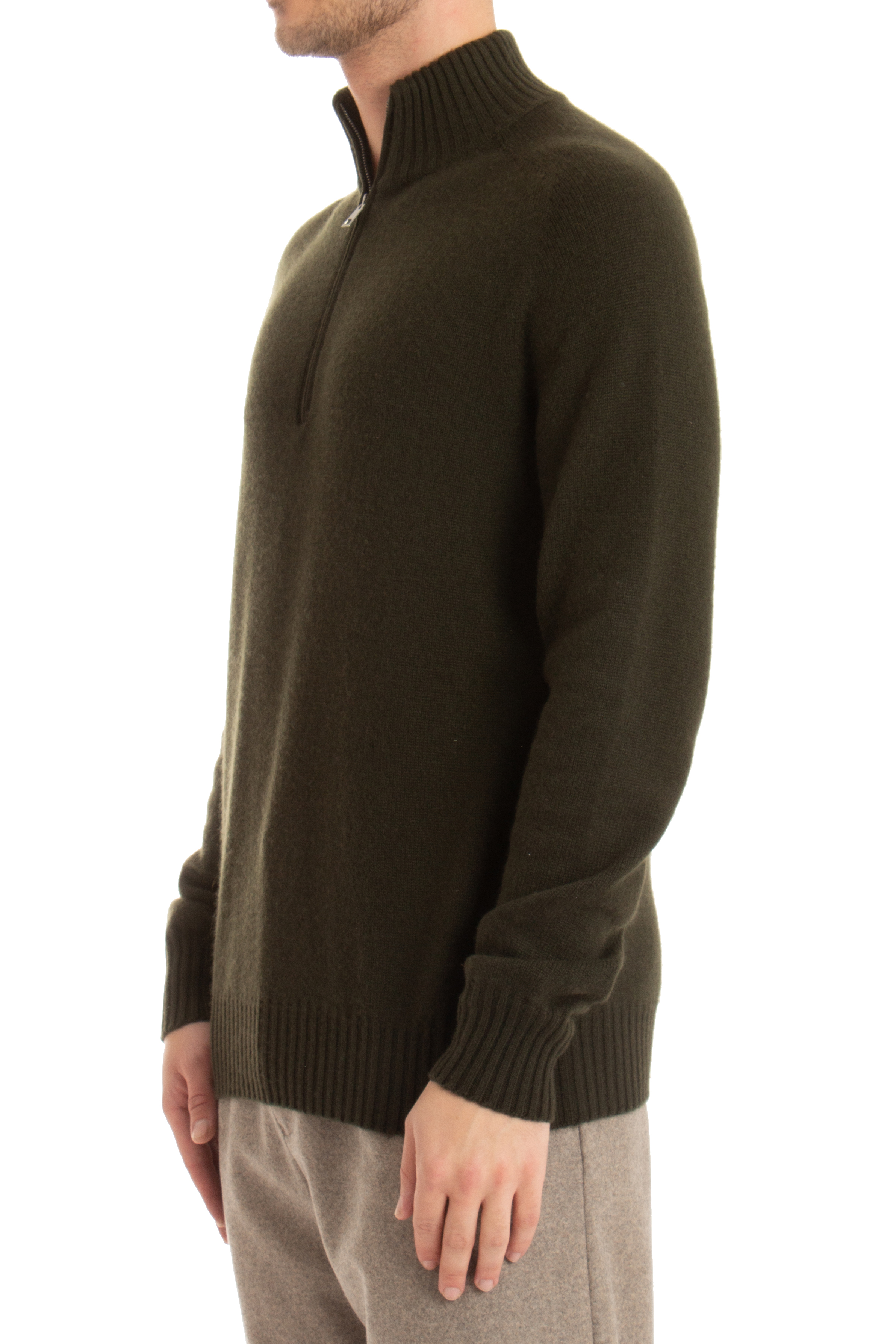 AIDA BARNI Cashmere Half-Zip Sweater