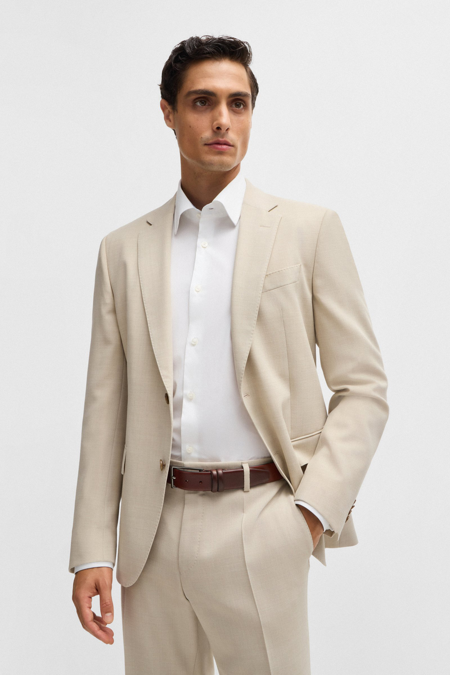 BOSS Leather Belt Carmello Formelle Kleidung, Anzug, Blazer, Mantel, Jacke