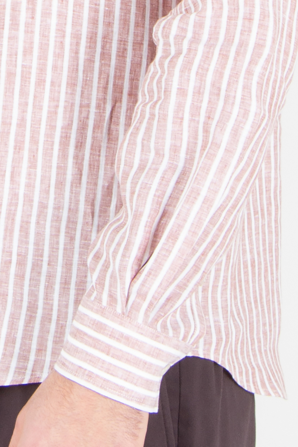 AGNONA Regular Fit Striped Linen Shirt