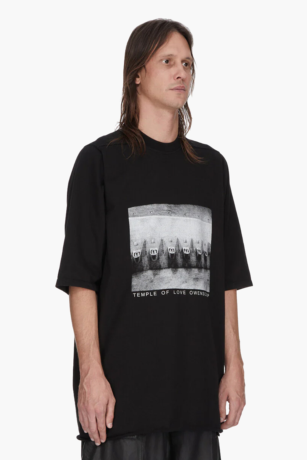 RICK OWENS DRKSHDW Oversized Fit Graphic Print Organic Cotton Jersey Jumbo Short Sleeve T-Shirt