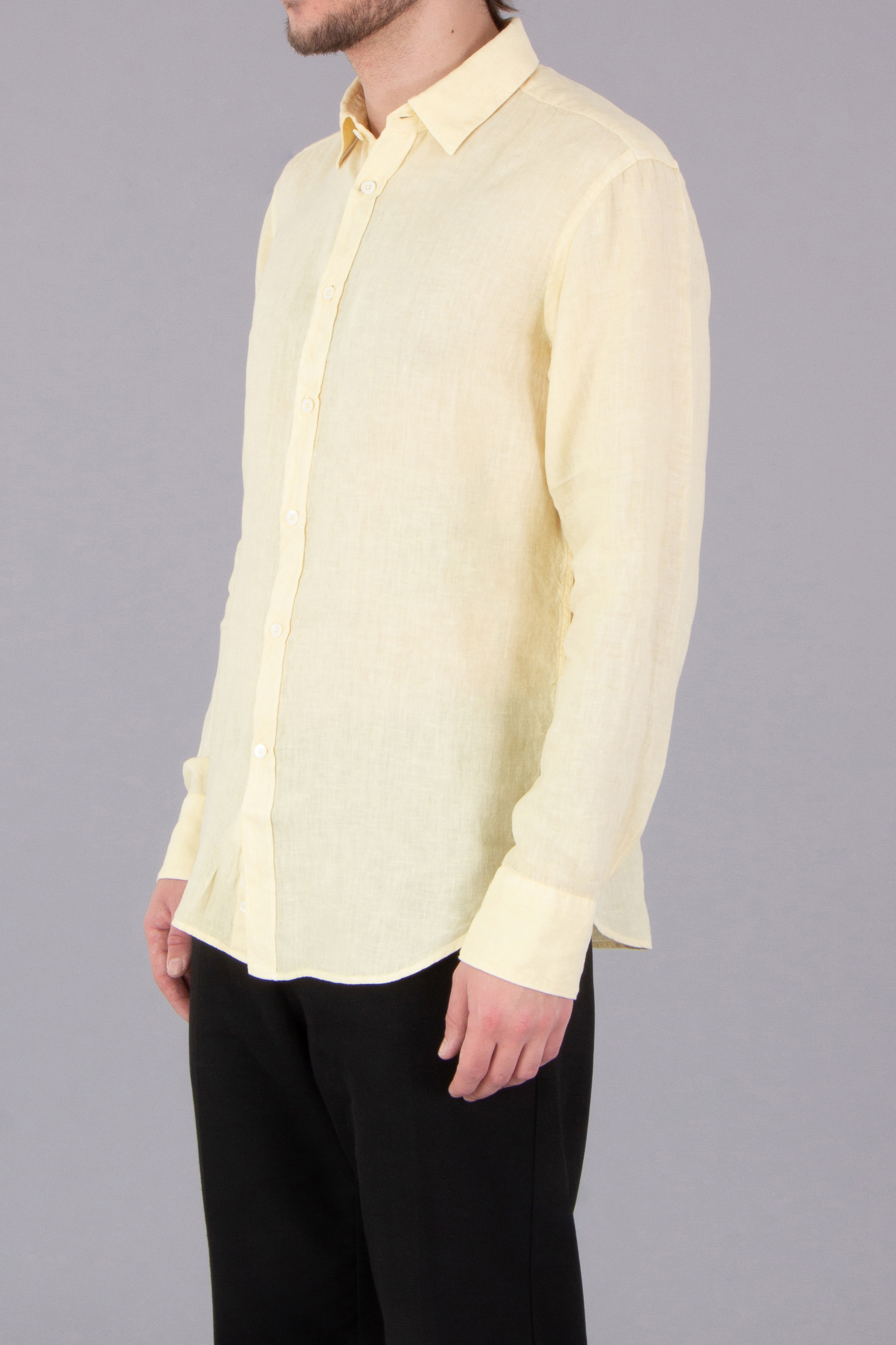 CANALI Regular Fit Linen Shirt CANALI Regular Fit Linen Shirt