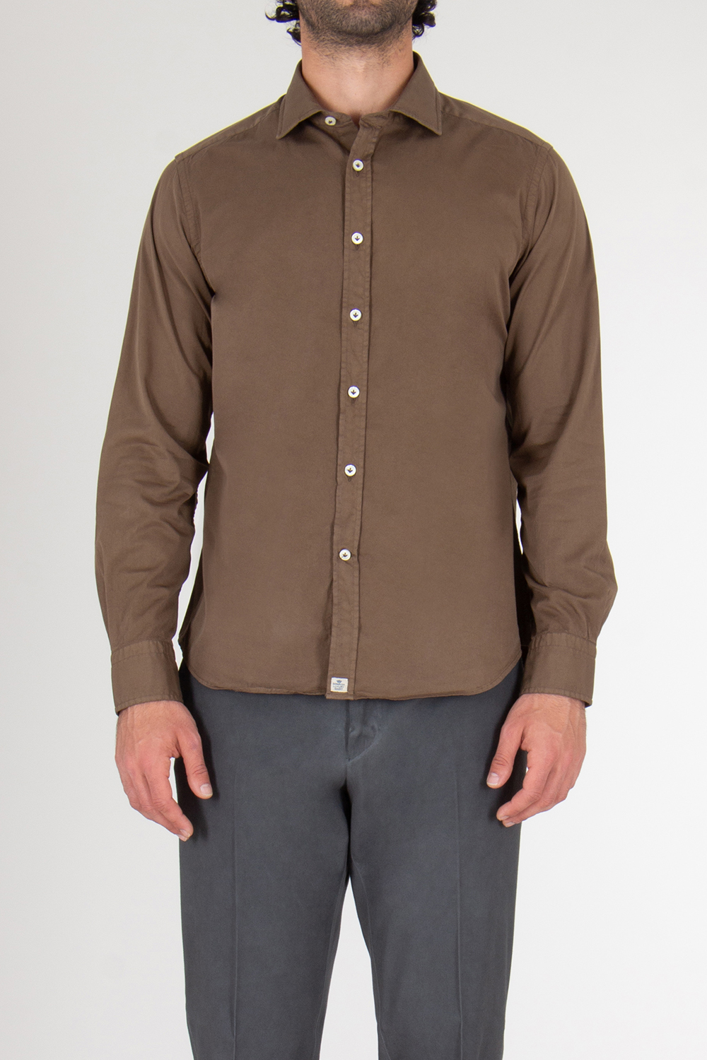 SONRISA Regular Fit Shark Collar Cotton Shirt