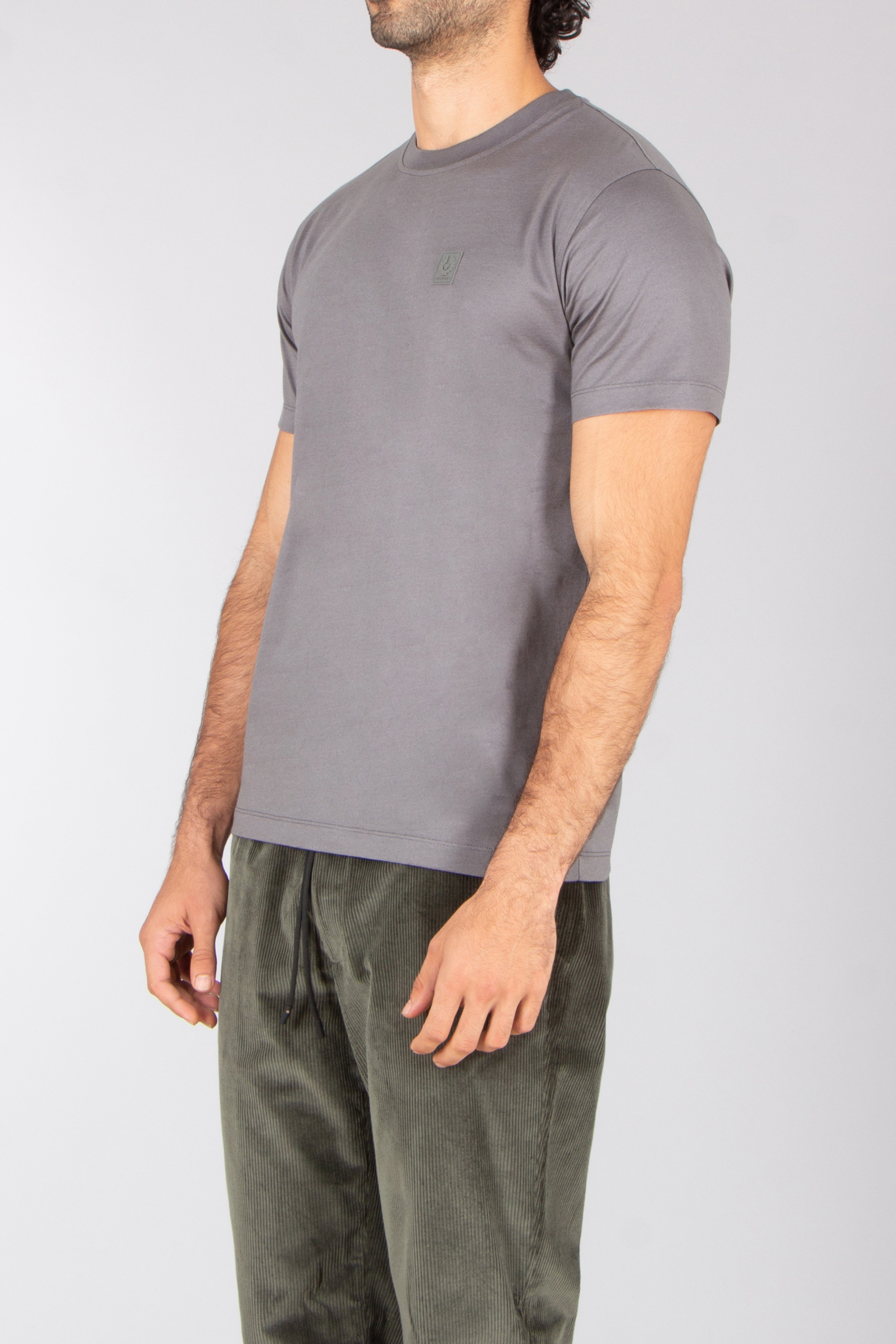 BELSTAFF Regular Fit Mercerized Organic Cotton Jersey T-Shirt Steel T-shirt, Erwachsener, Männlich, Mann, Person