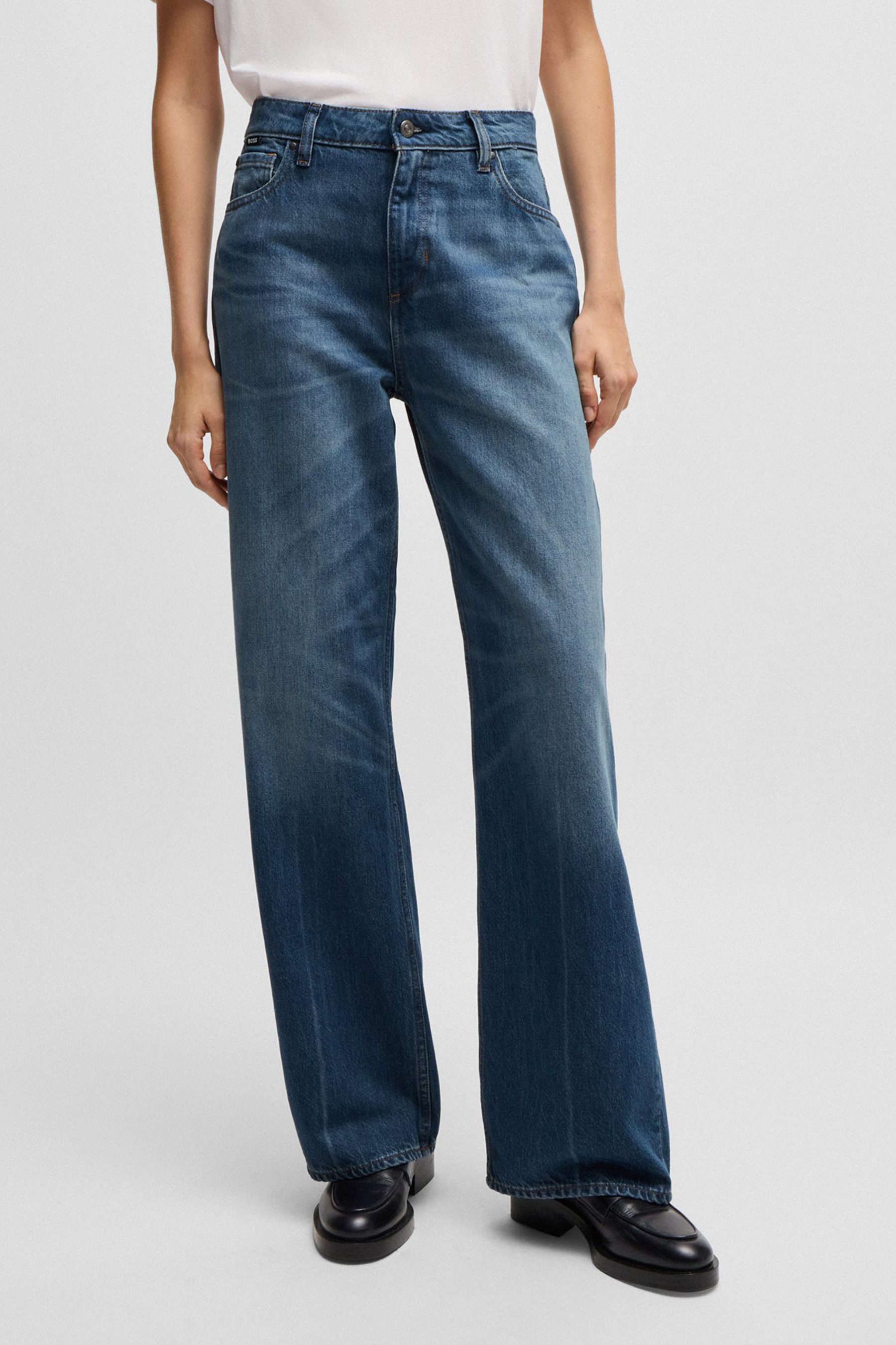 BOSS Cotton-Lyocell Blend Boyfriend Jeans Crossroad BOSS Cotton-Lyocell Blend Boyfriend Jeans Crossroad
