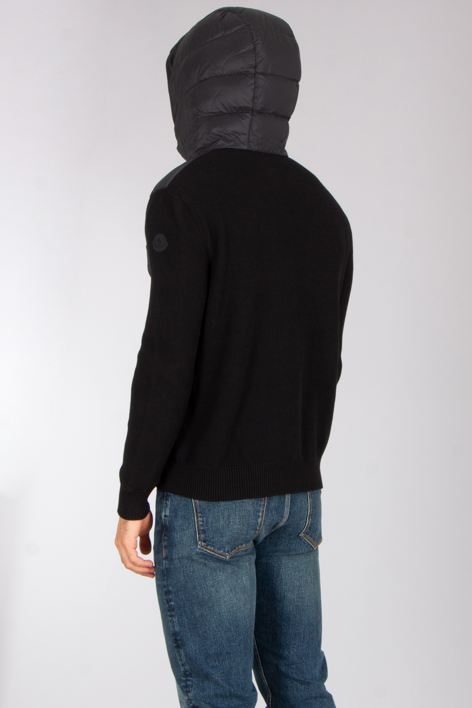 MONCLER Regular Fit Down Padded Cotton Hooded Cardigan Mantel, Kapuze, Hosen, Kapuzenpulli, Jacke