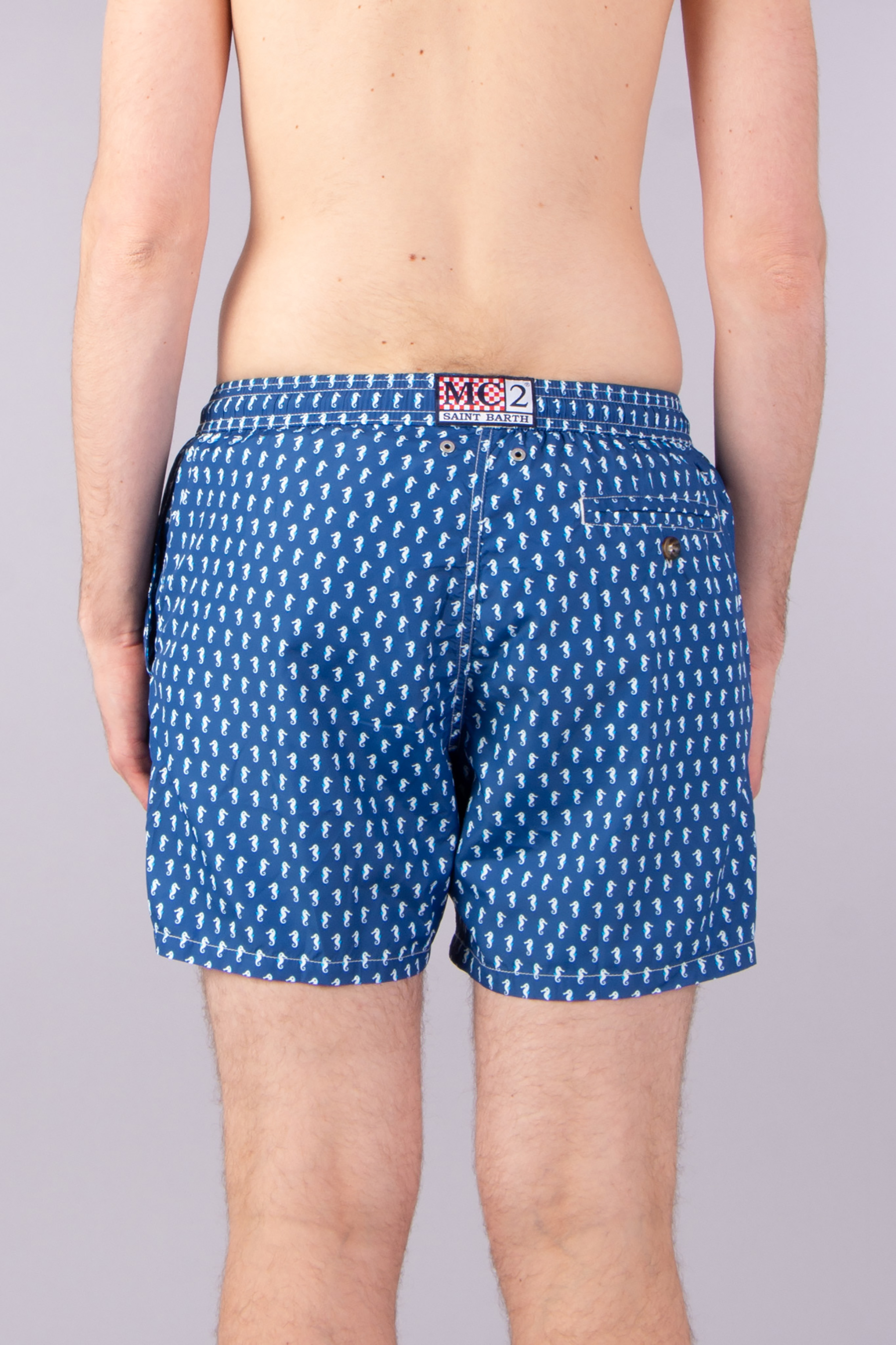 MC 2 SAINT BARTH Simple Seahorse Swim Shorts Lighting Micro Fantasy