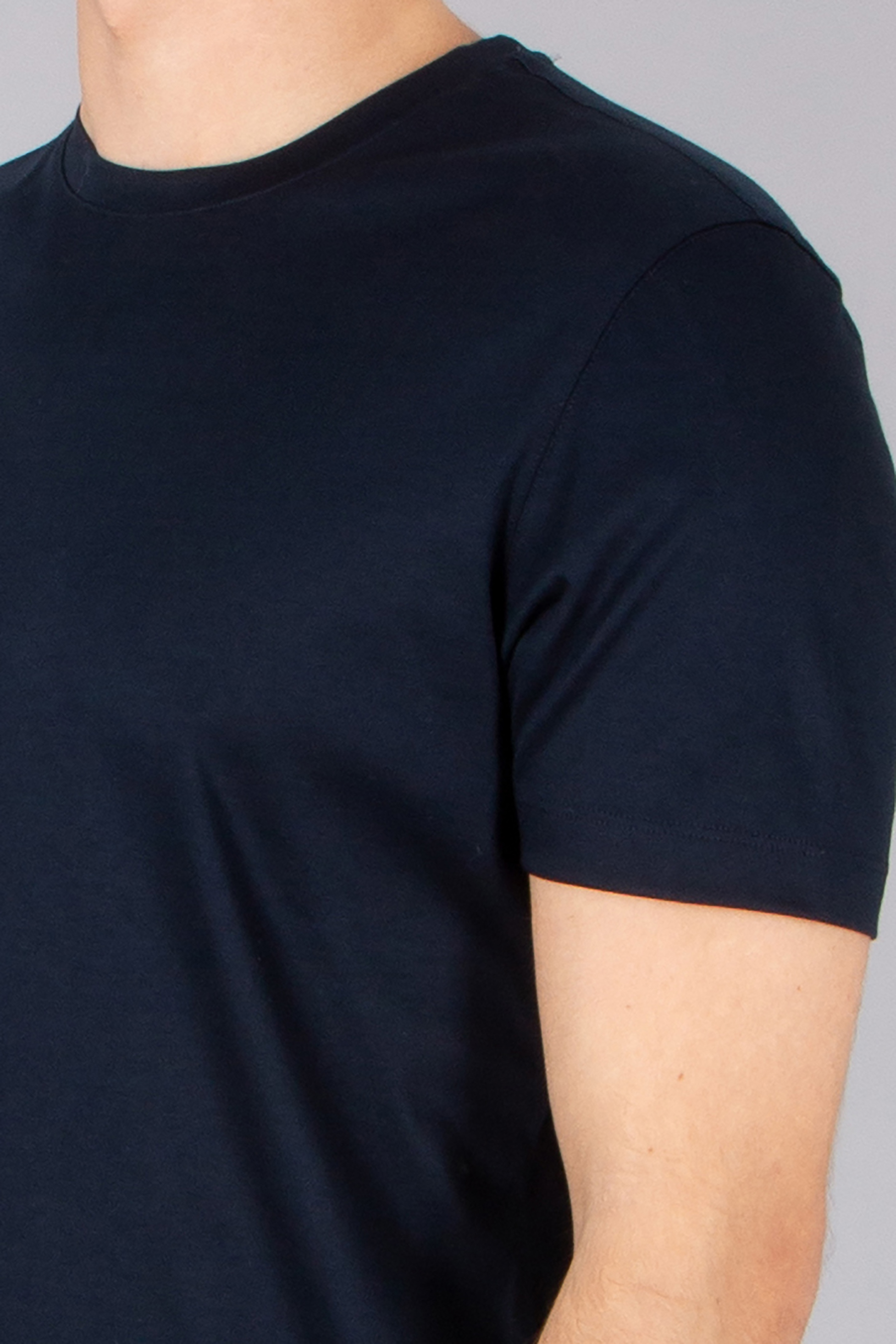 VAN LAACK Slim Fit Swiss Cotton Jersey Crew Neck T-Shirt Paro T-shirt, Ärmel, Erwachsener, Mann, Person