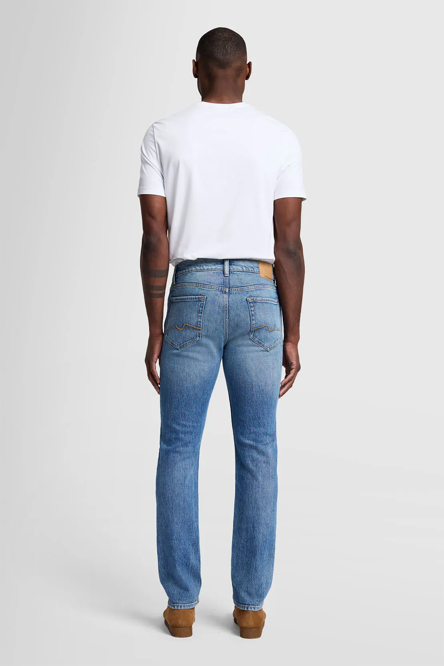 7 FOR ALL MANKIND Cotton Stretch Denim Jeans Slimmy Underline 7 FOR ALL MANKIND Cotton Stretch Denim Jeans Slimmy Underline