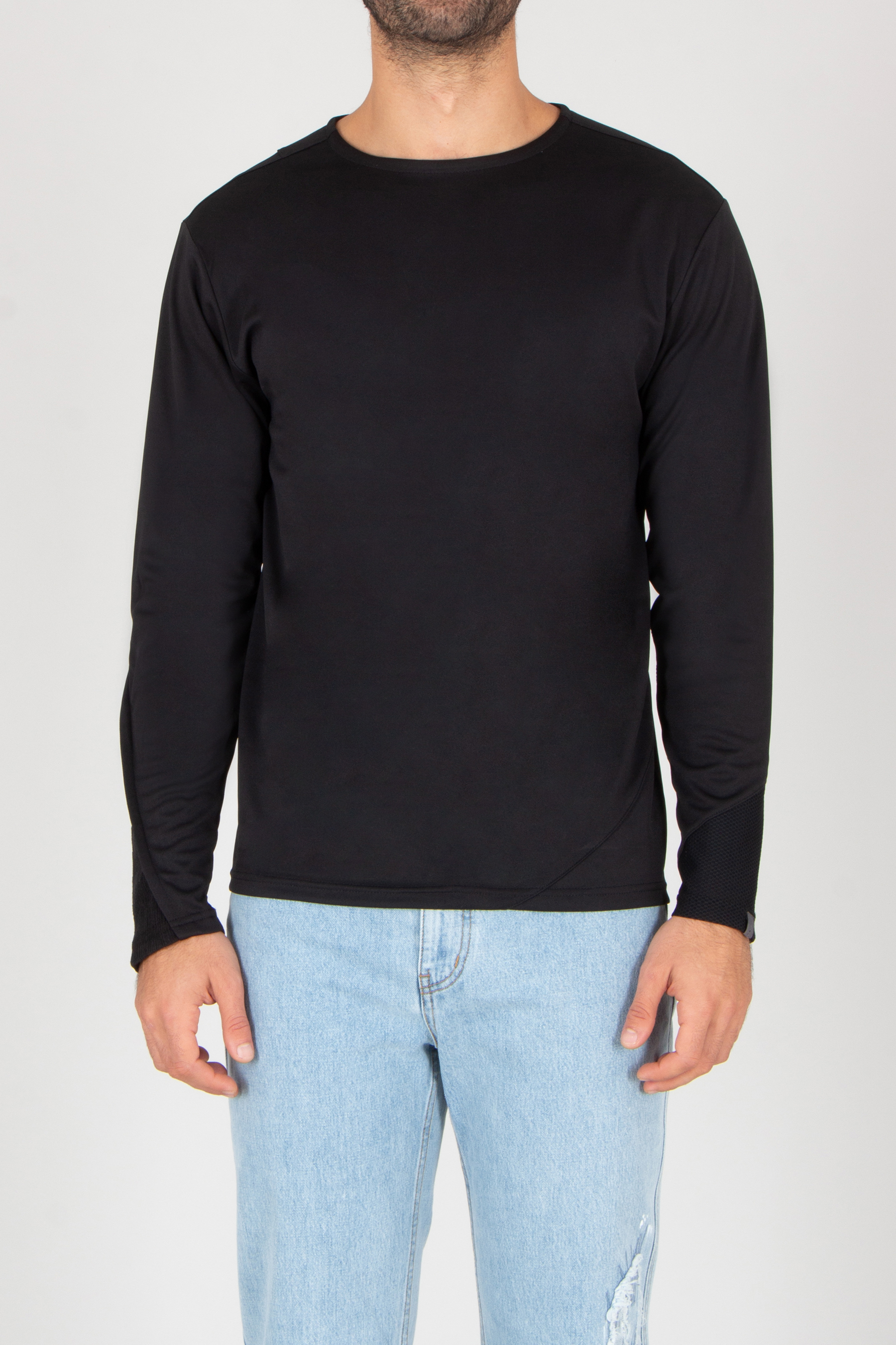 Langarm, Ärmel, Jeans, Mann, Person